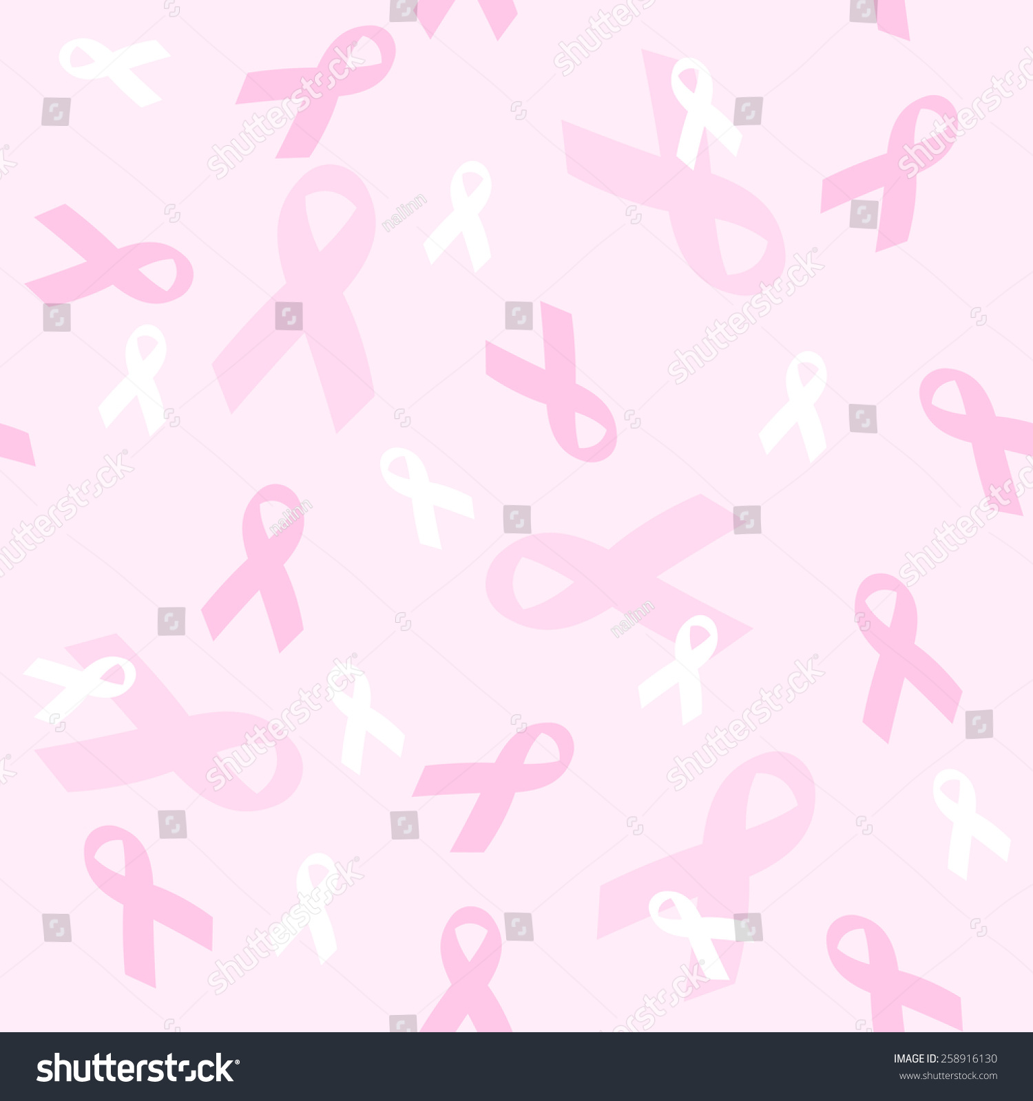 Breast Cancer Awareness Pink Ribbon Seamless Stock Vector Royalty Free