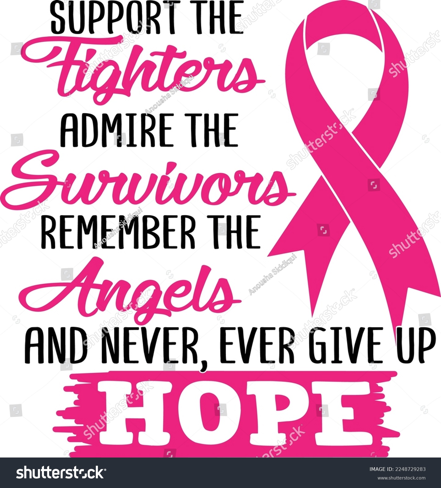 SVG of Breast Cancer Awareness Quotes and svg vector illustrations, Tshirt design for breast cancer campaign  svg