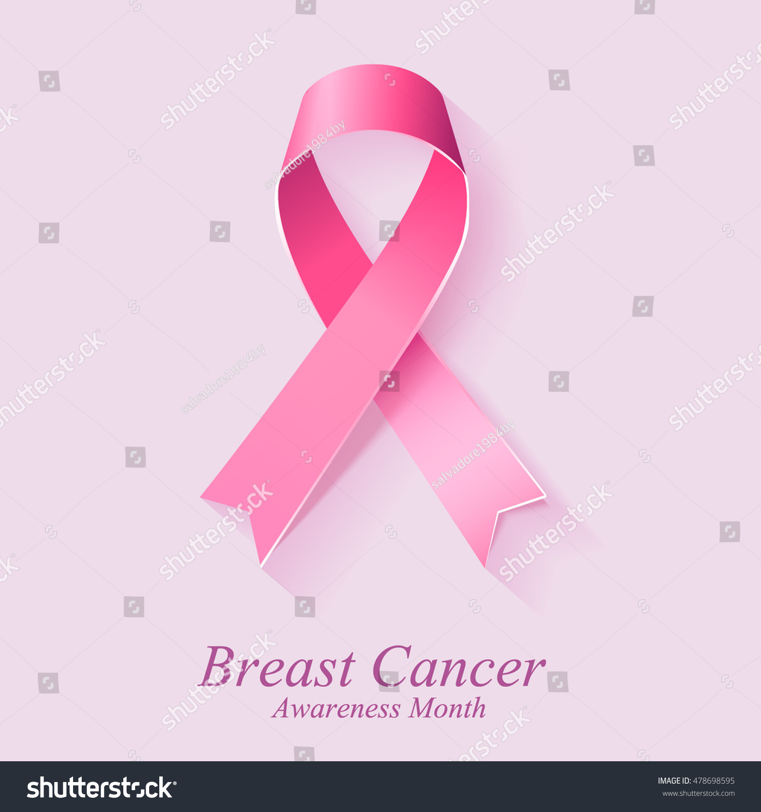 Breast Cancer Background Pink Ribbon Vector Stock Vector (Royalty Free ...