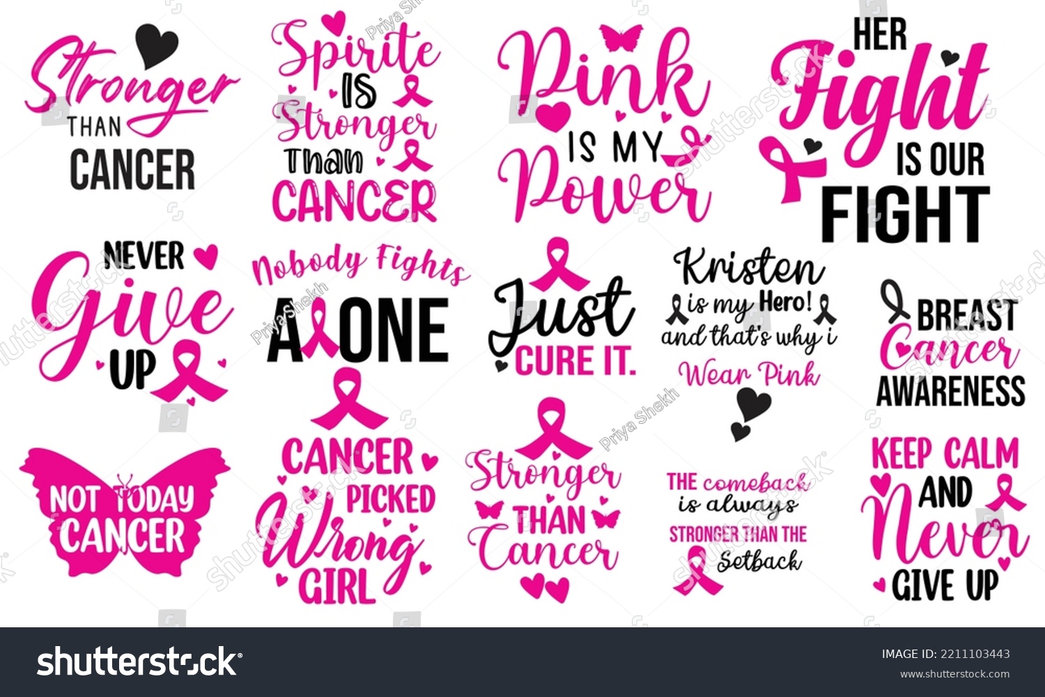 SVG of Breast Cancer Bundle. You will eps file with 300ppi svg