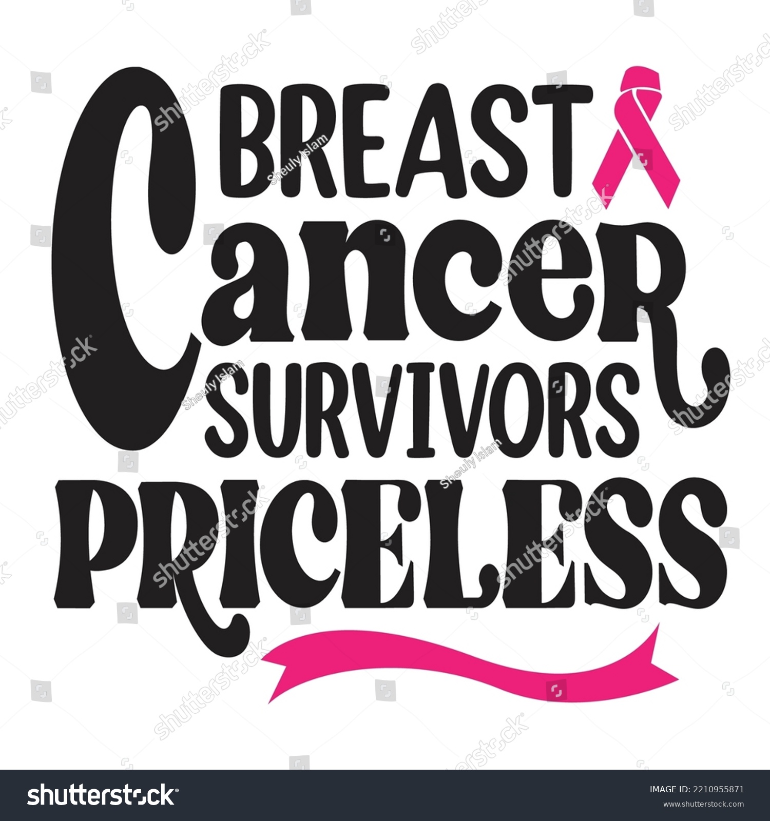 SVG of Breast Cancer Survivors Priceless - Breast Cancer Svg T-Shirt Design svg