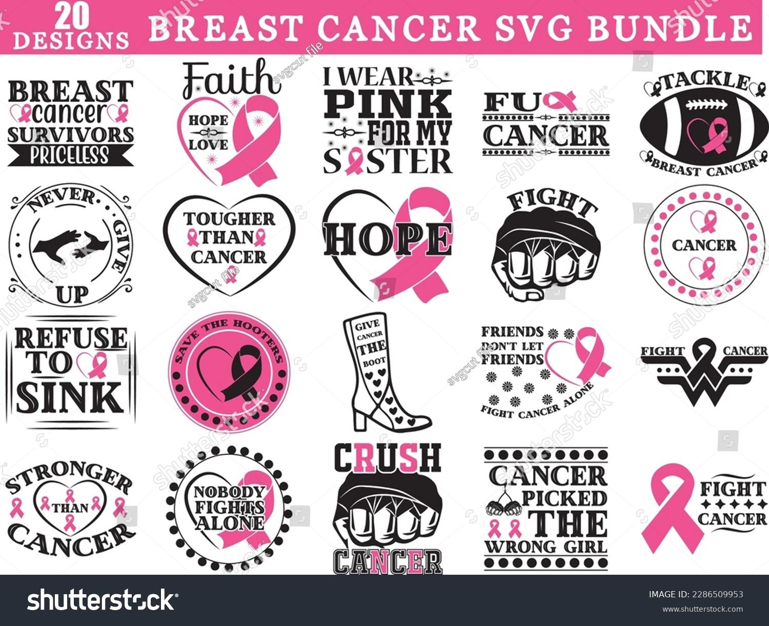 SVG of Breast Cancer SVG Bundle, Breast Cancer SVG design, Breast Cancer SVG svg