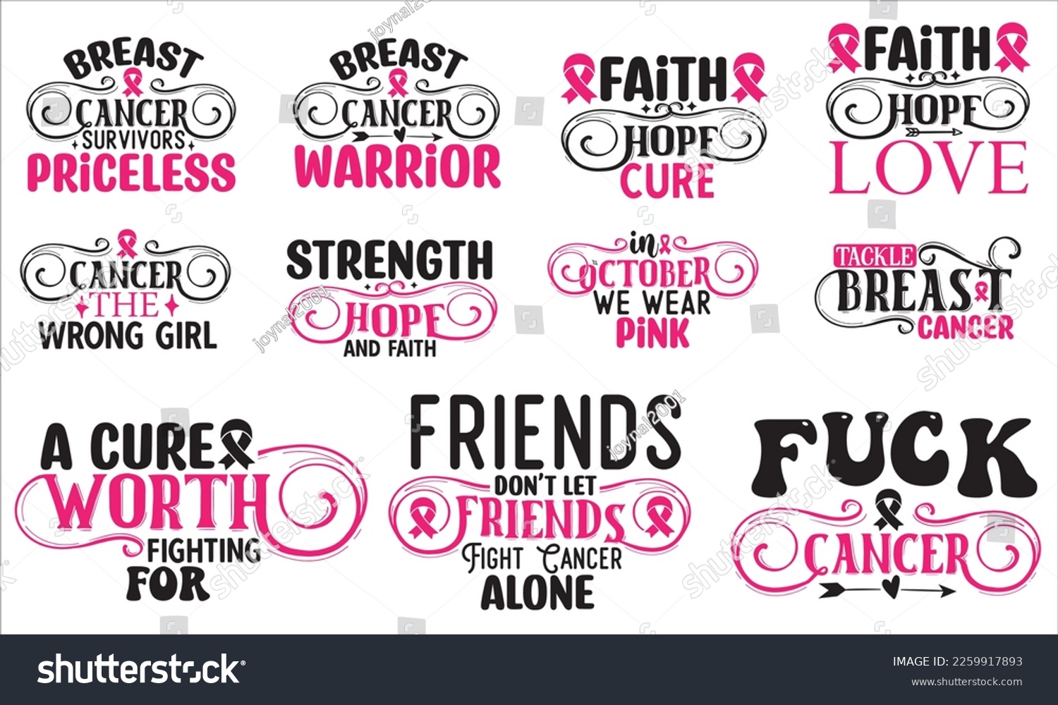 SVG of Breast Cancer SVG Design Template. Breast Cancer SVG Design Bundle, SVG Bundle svg