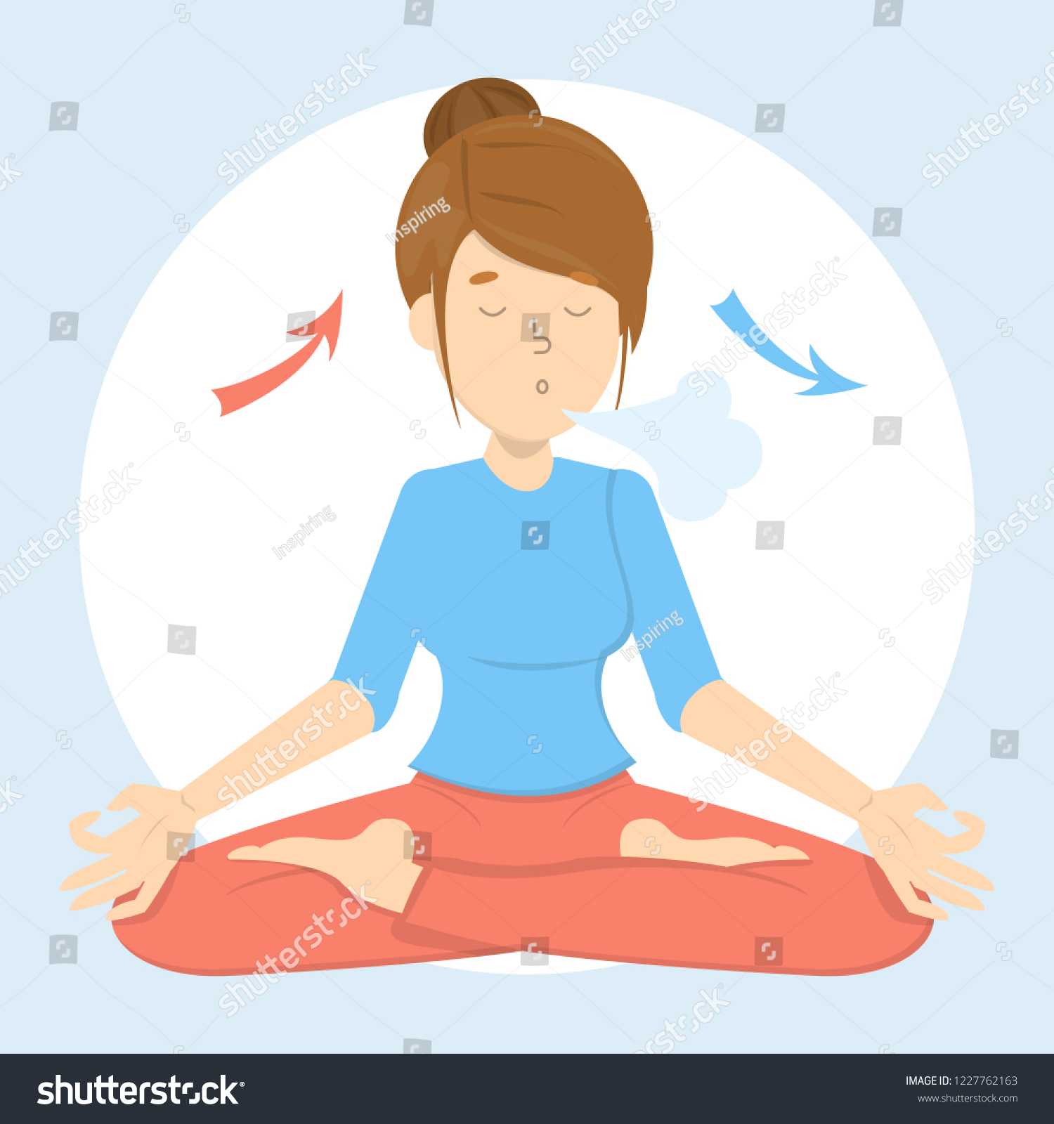 7,699 Yoga breathing exercise Stock Illustrations, Images & Vectors ...