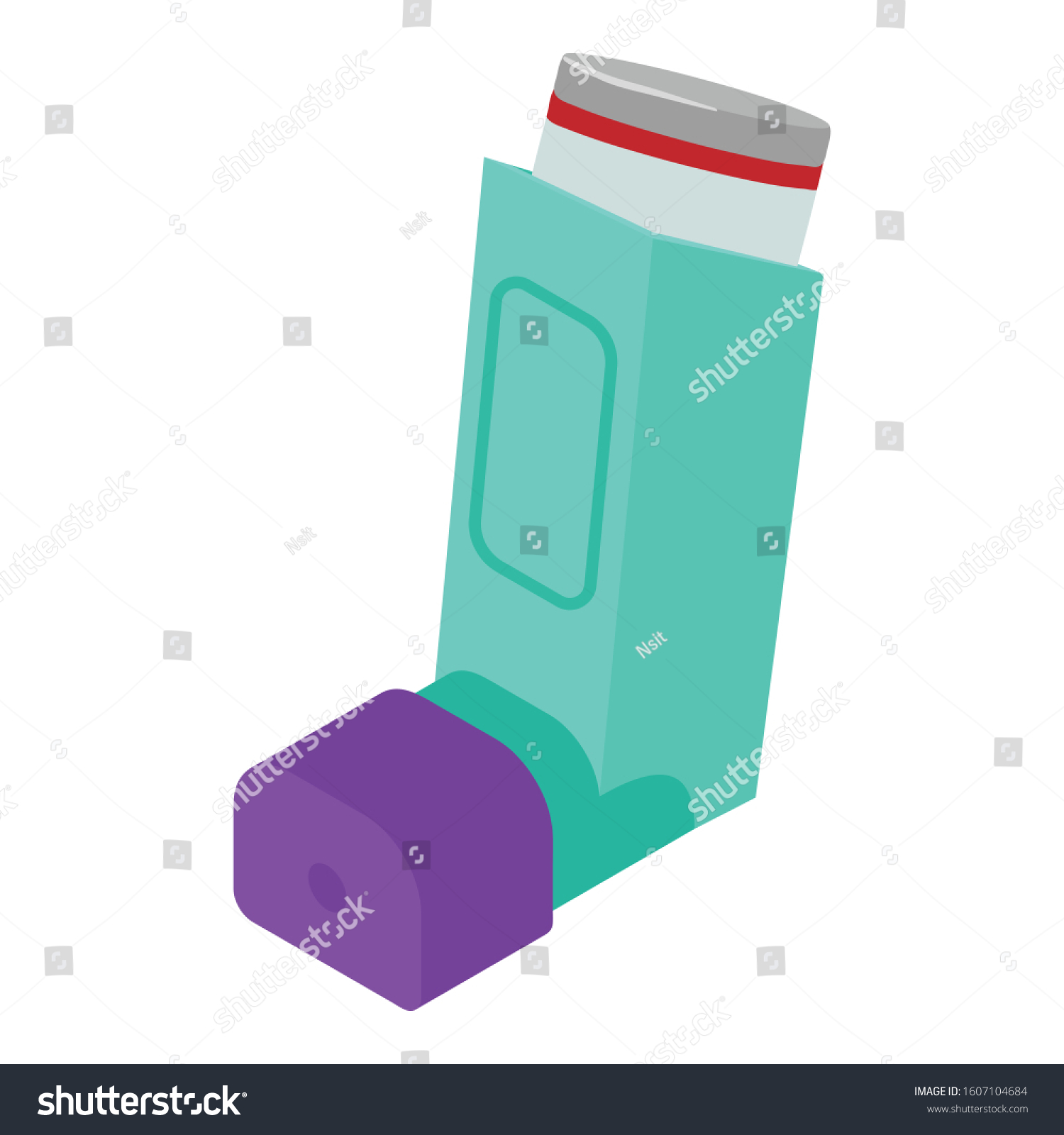 Breath Inhaler Icon Isometric Breath Inhaler Stock Vector (royalty Free 