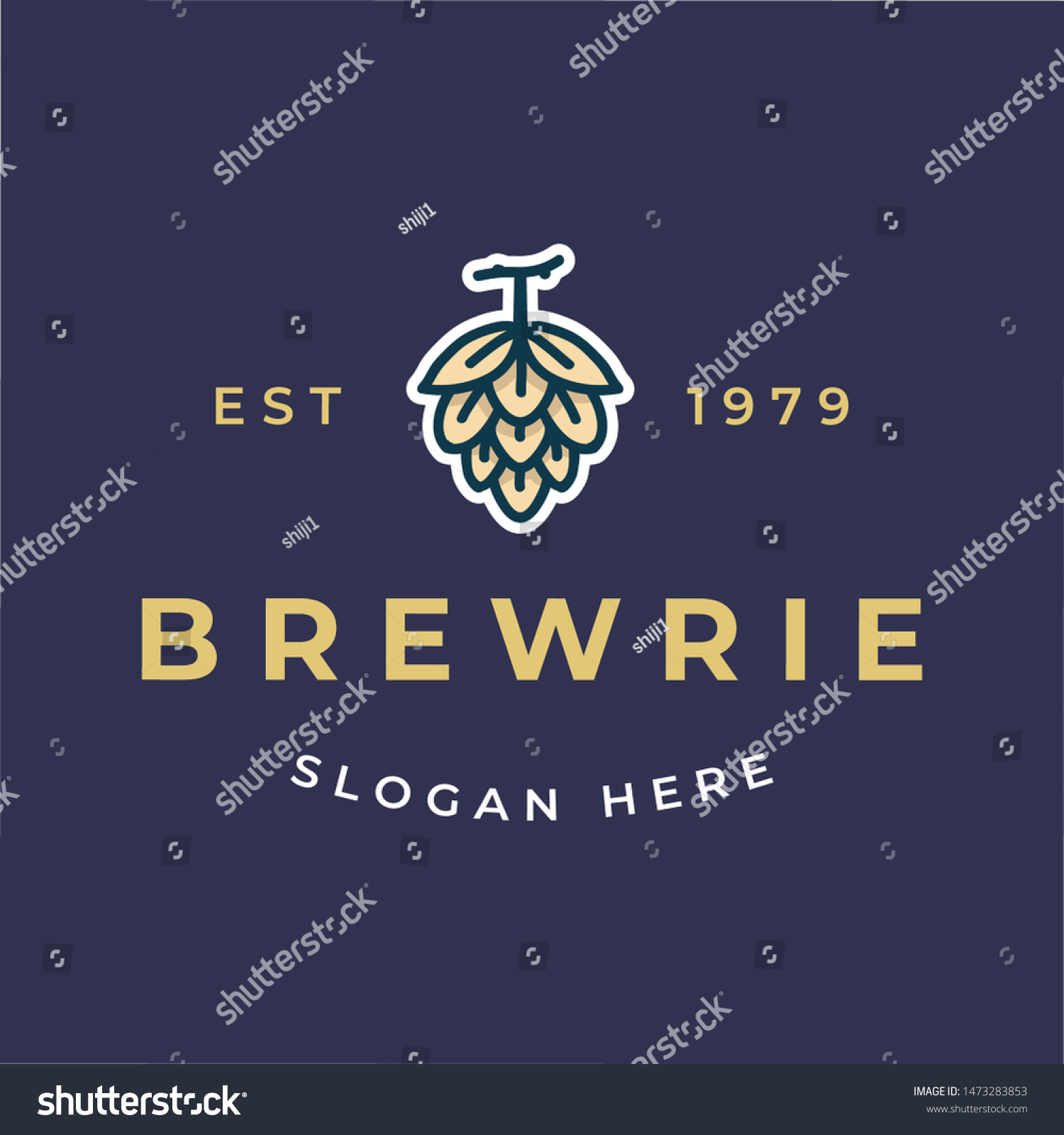 Brew Logo Badge Design Template Stock Vector (Royalty Free) 1473283853 ...