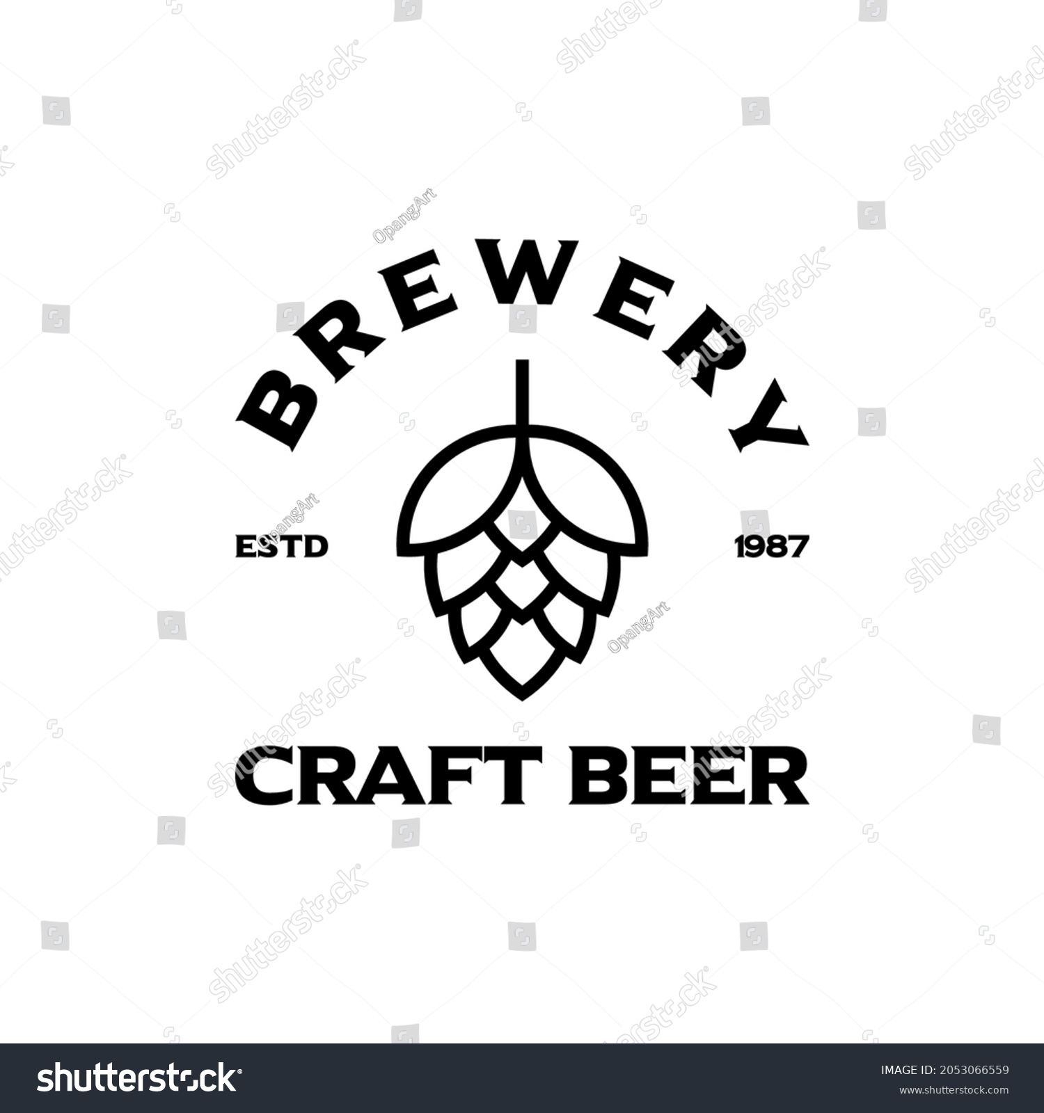 Brewing Company Logo Logo Brewery Vintage Stock Vector (Royalty Free ...