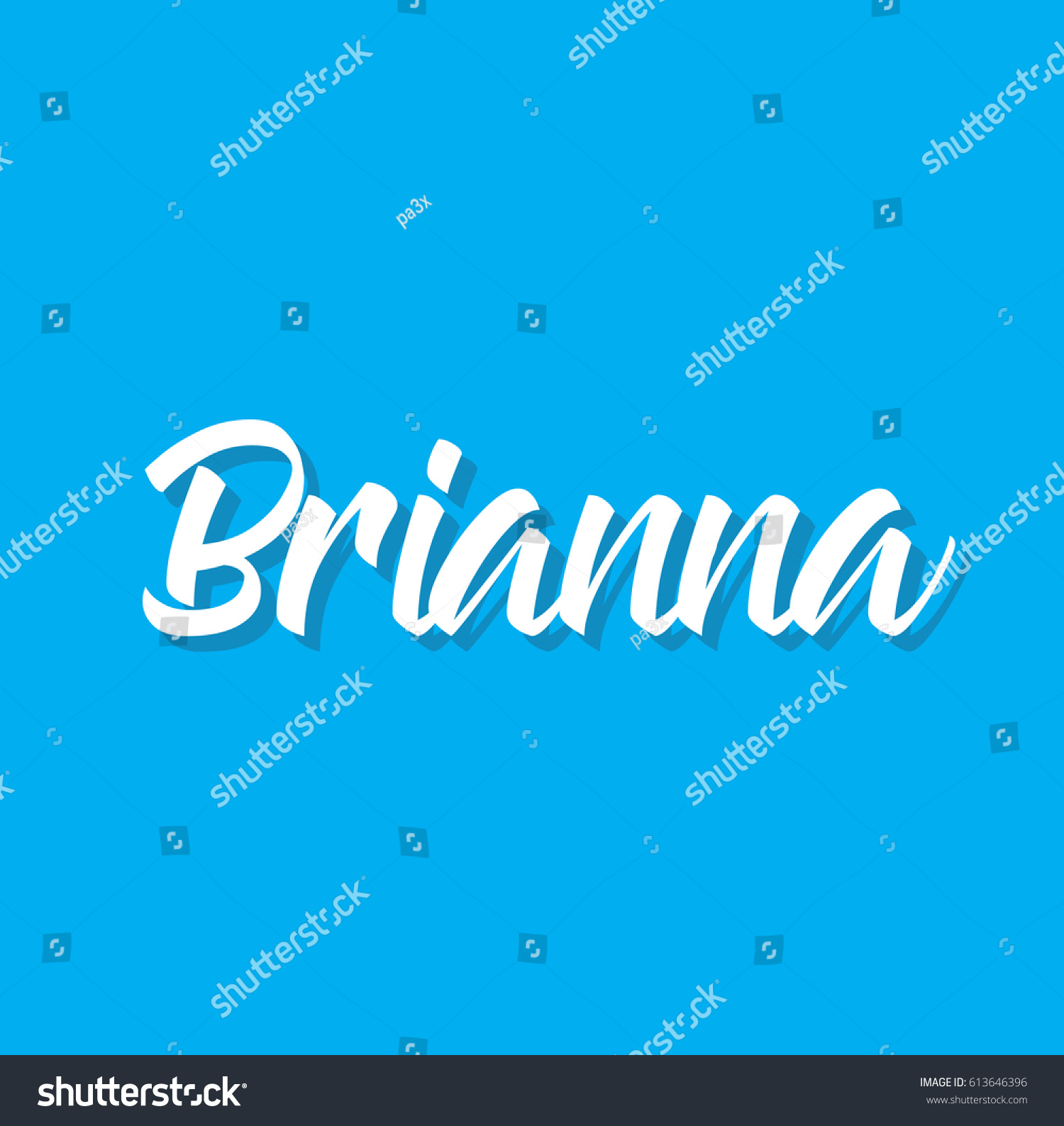 Brianna Text Design Vector Calligraphy Typography Stock Vector Royalty Free 613646396 7835