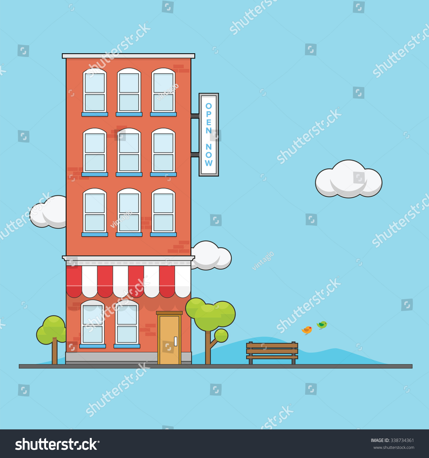 Brilliant Apartment Building Illustration Background Stock Vector ... Brilliant Apartment Building Illustration Background Stock Vector ...