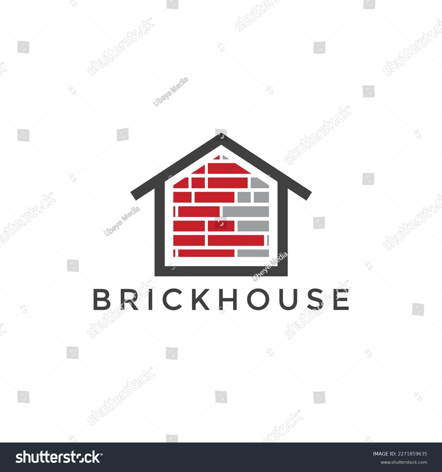 SVG of Brick house logo vector icon illustration svg