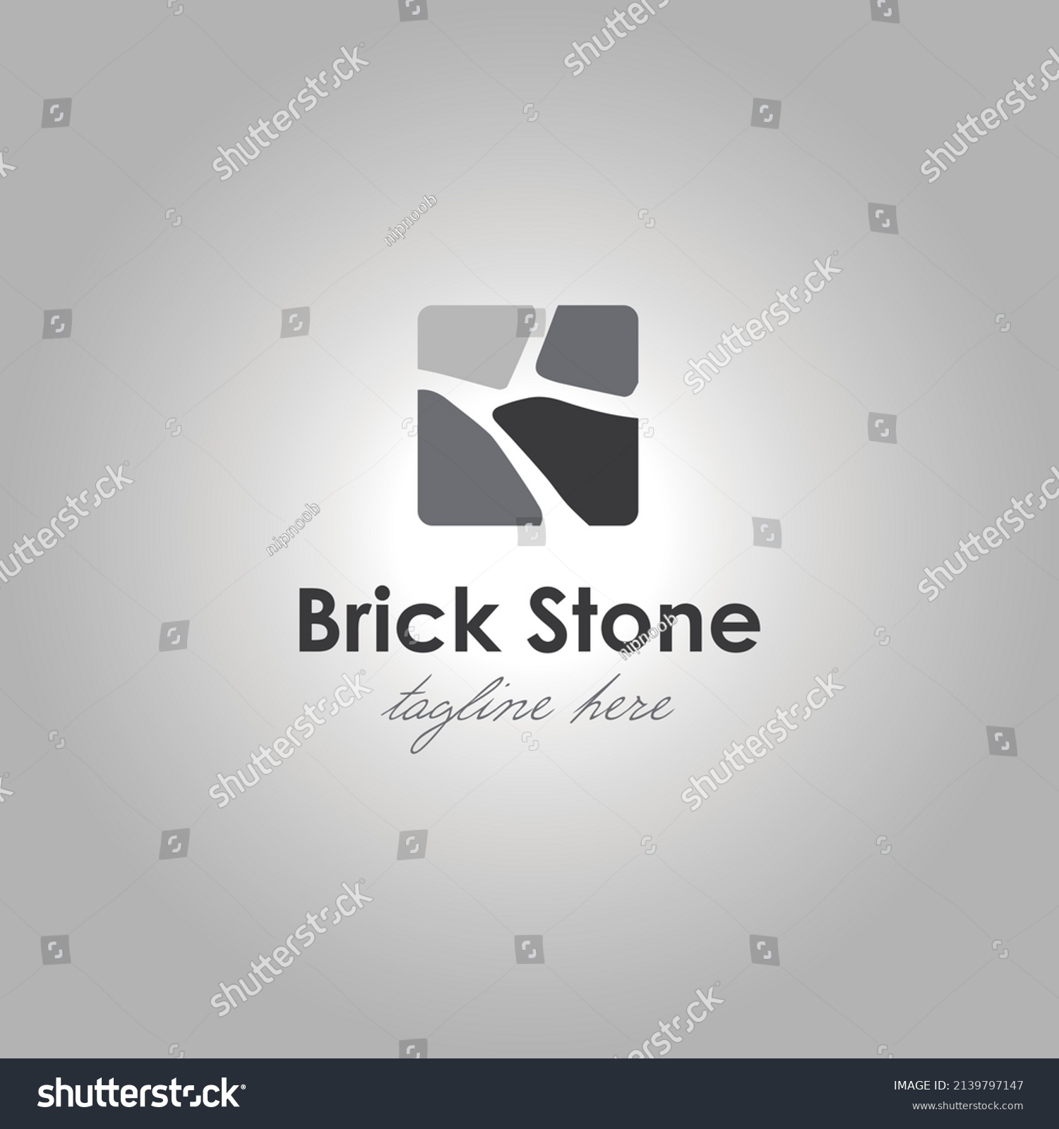 Brick Stone Logo Vector Design Template Stock Vector (Royalty Free ...