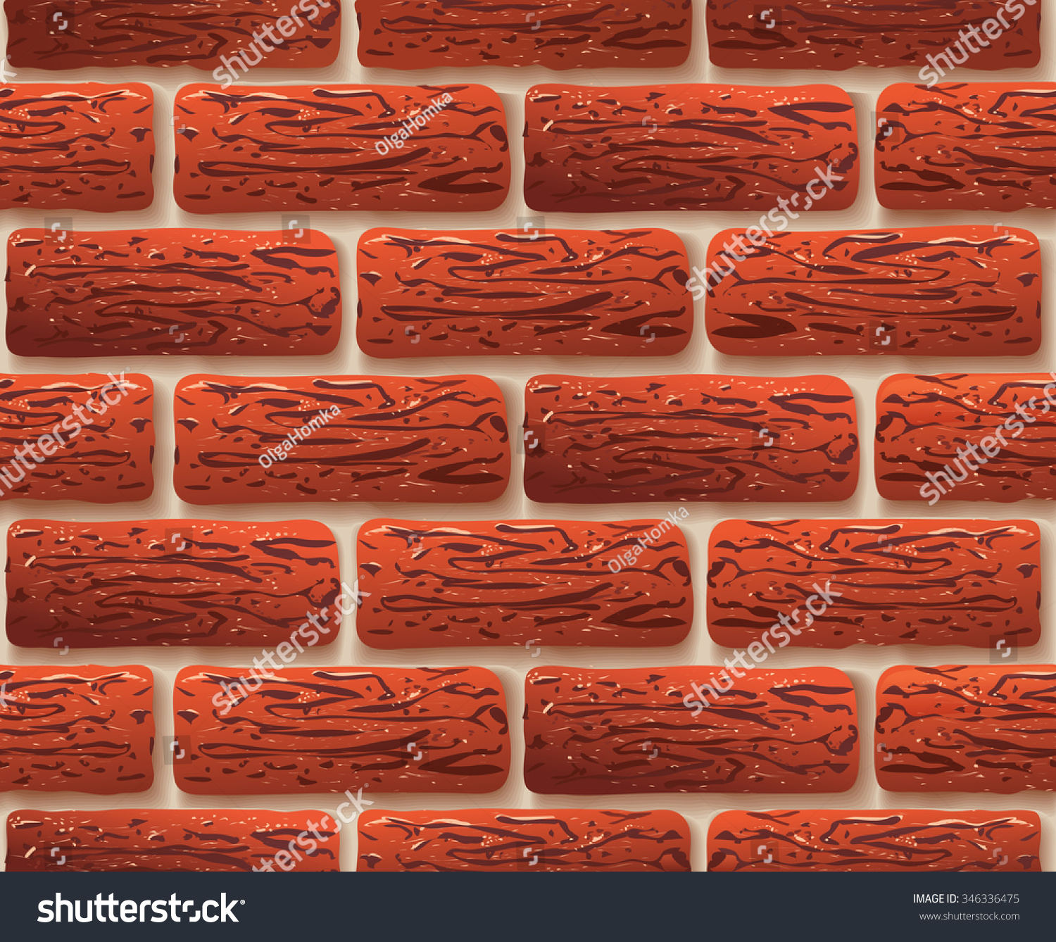 Brick Wall Background Vector Stock Vector (Royalty Free) 346336475 ...