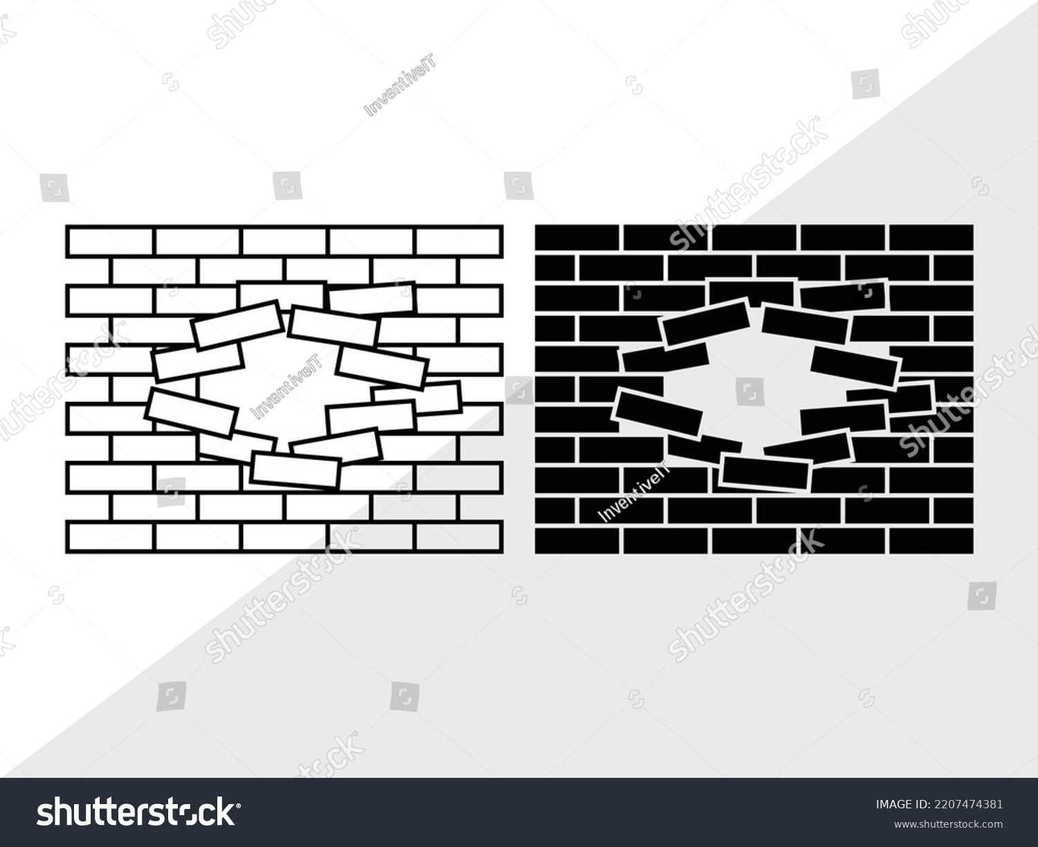 SVG of Brick Wall SVG Printable Vector Illustration svg