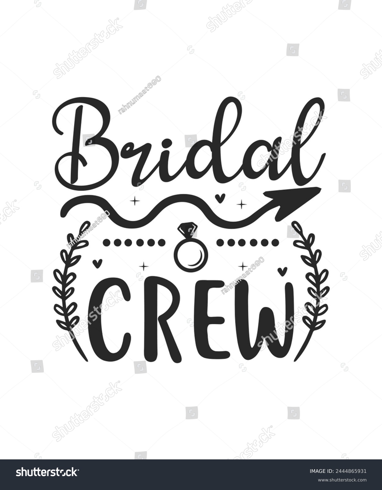 SVG of Bridal crew wedding bride groom svg