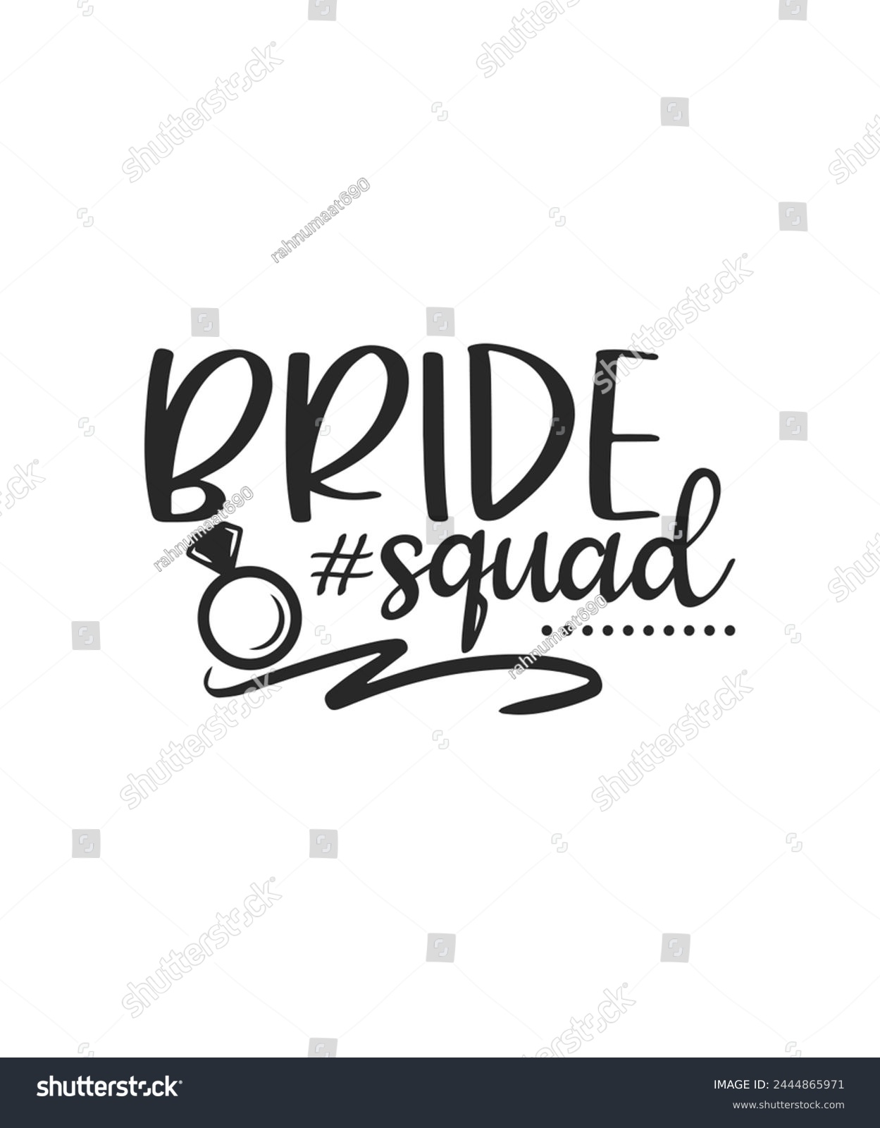 SVG of Bridal squad wedding bride groom svg