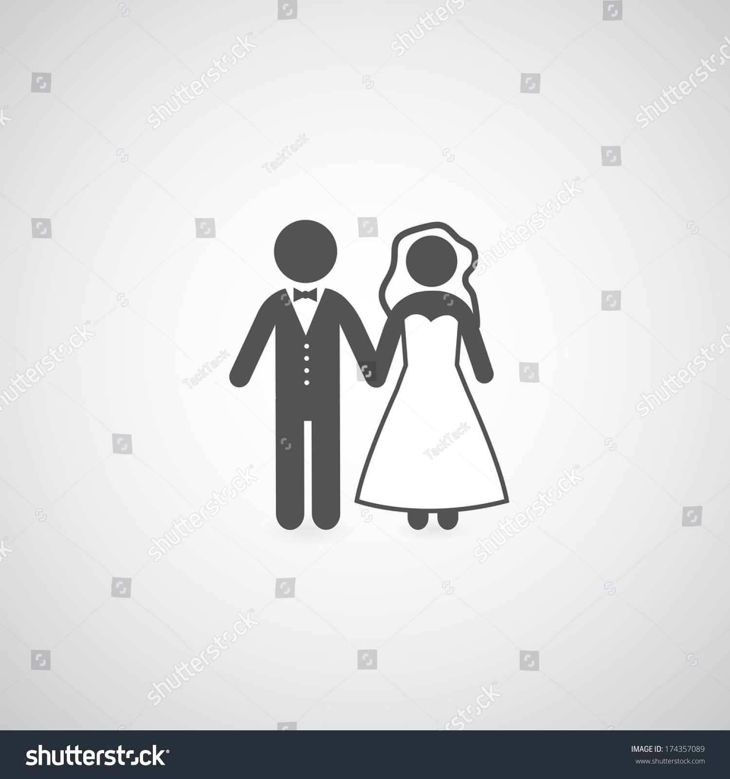 Bride Groom Symbol On Gray Background Stock Vector 174357089 - Shutterstock