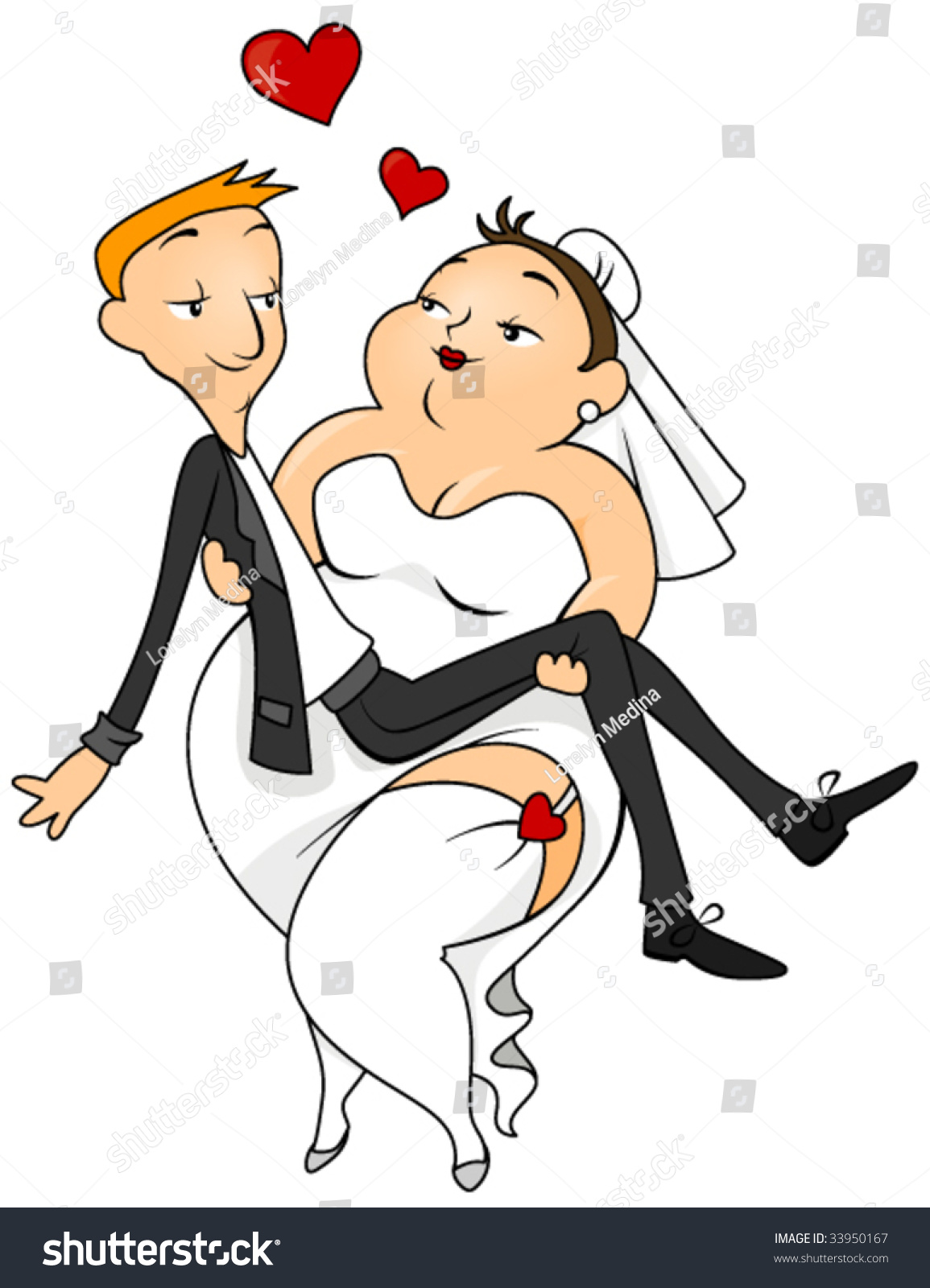 Bride Carrying Groom Vector Stock Vector 33950167 Shutterstock 2047