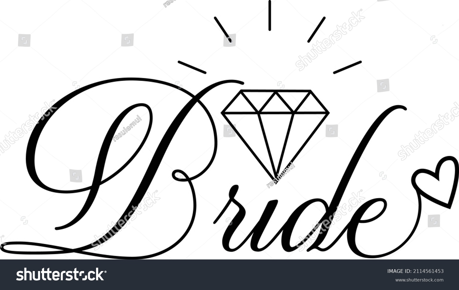SVG of Bride Hand drawing Bride to be svg