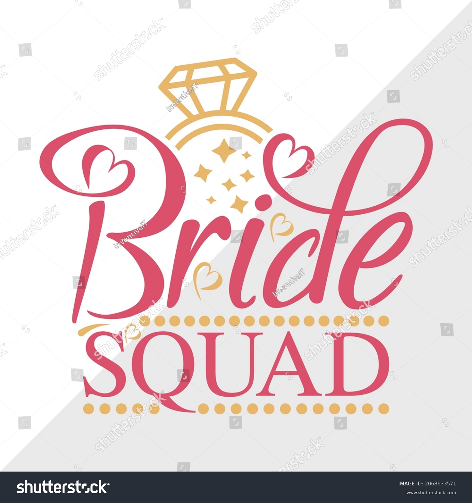 SVG of Bride Squad Printable Vector Illustration svg