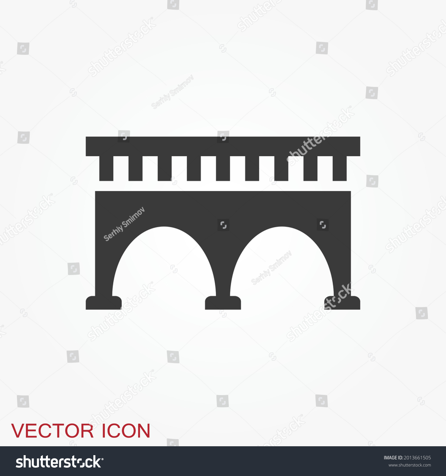 SVG of Bridge icon in flat style. Road business concept. svg