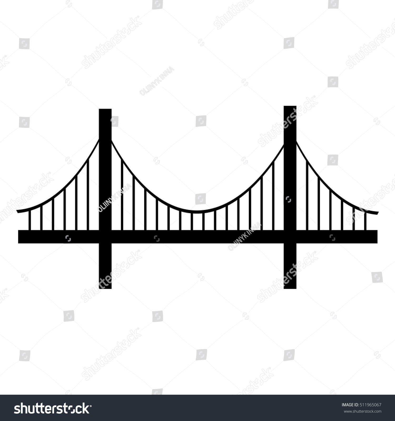 Bridge Icon Isolated On Background Stock Vector 511965067 - Shutterstock