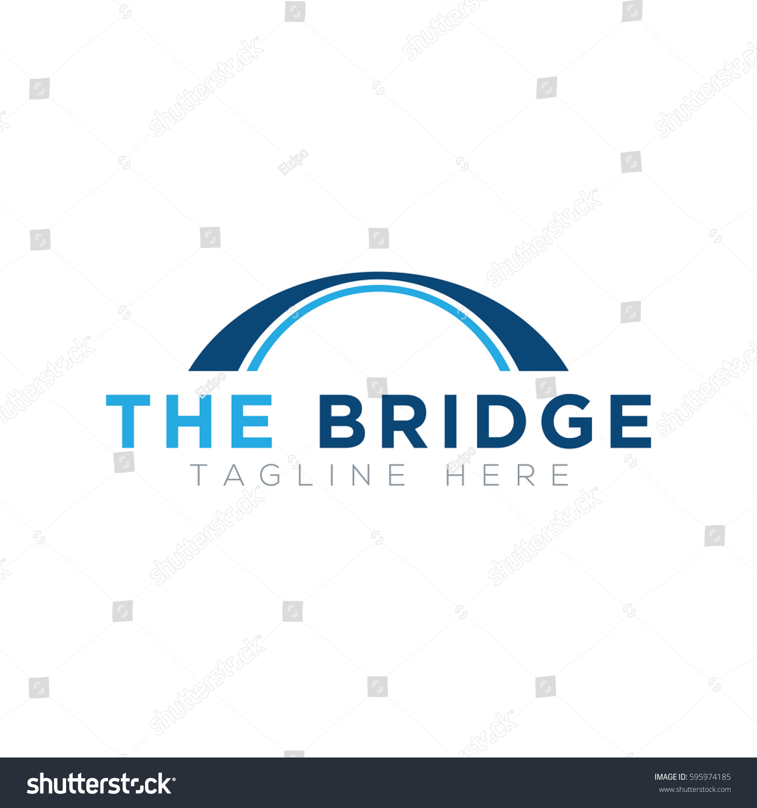 stock vector bridge logo design 595974185