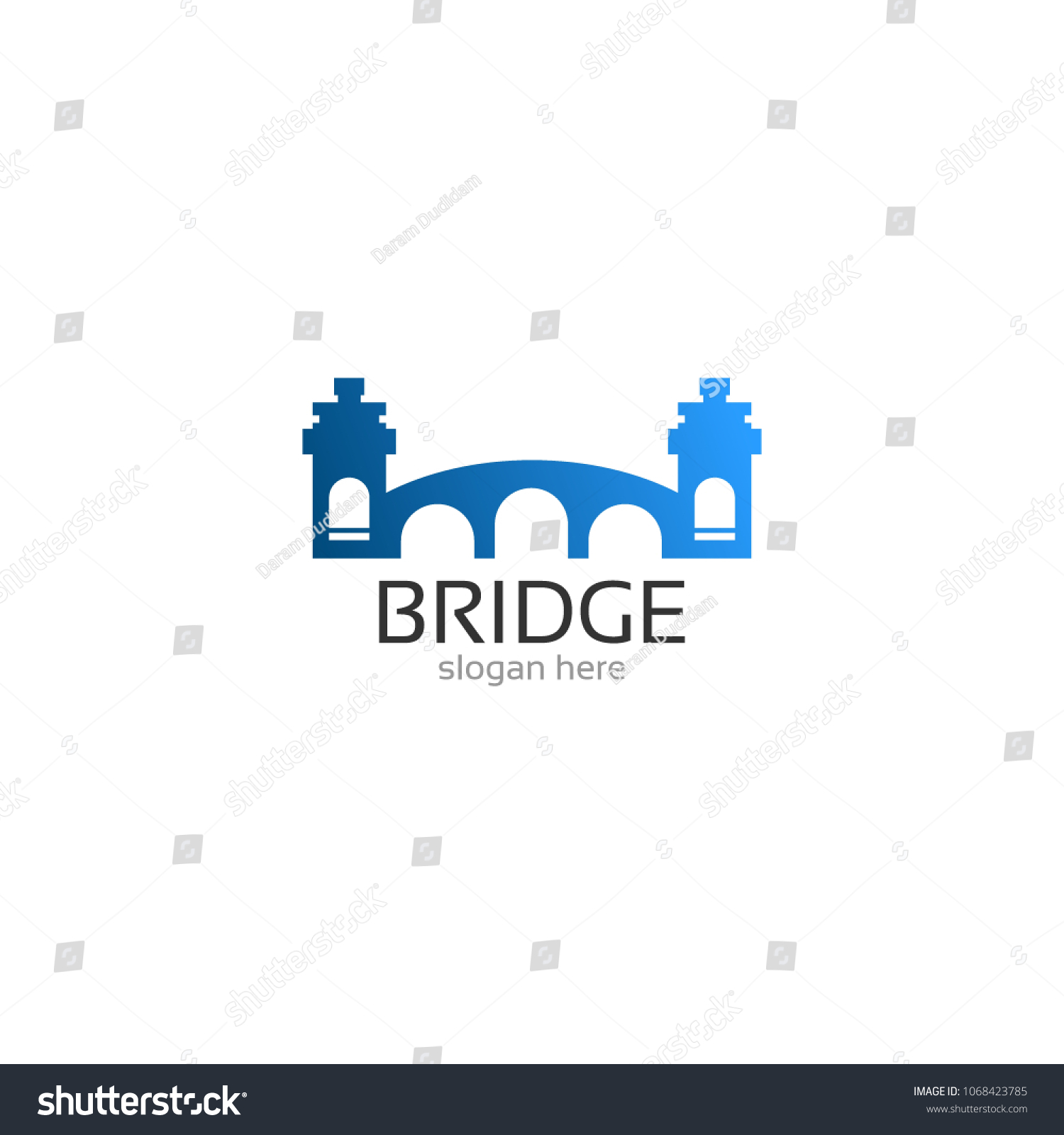 Bridge Logo Icon Design Template Vector Stock Vector (Royalty Free ...