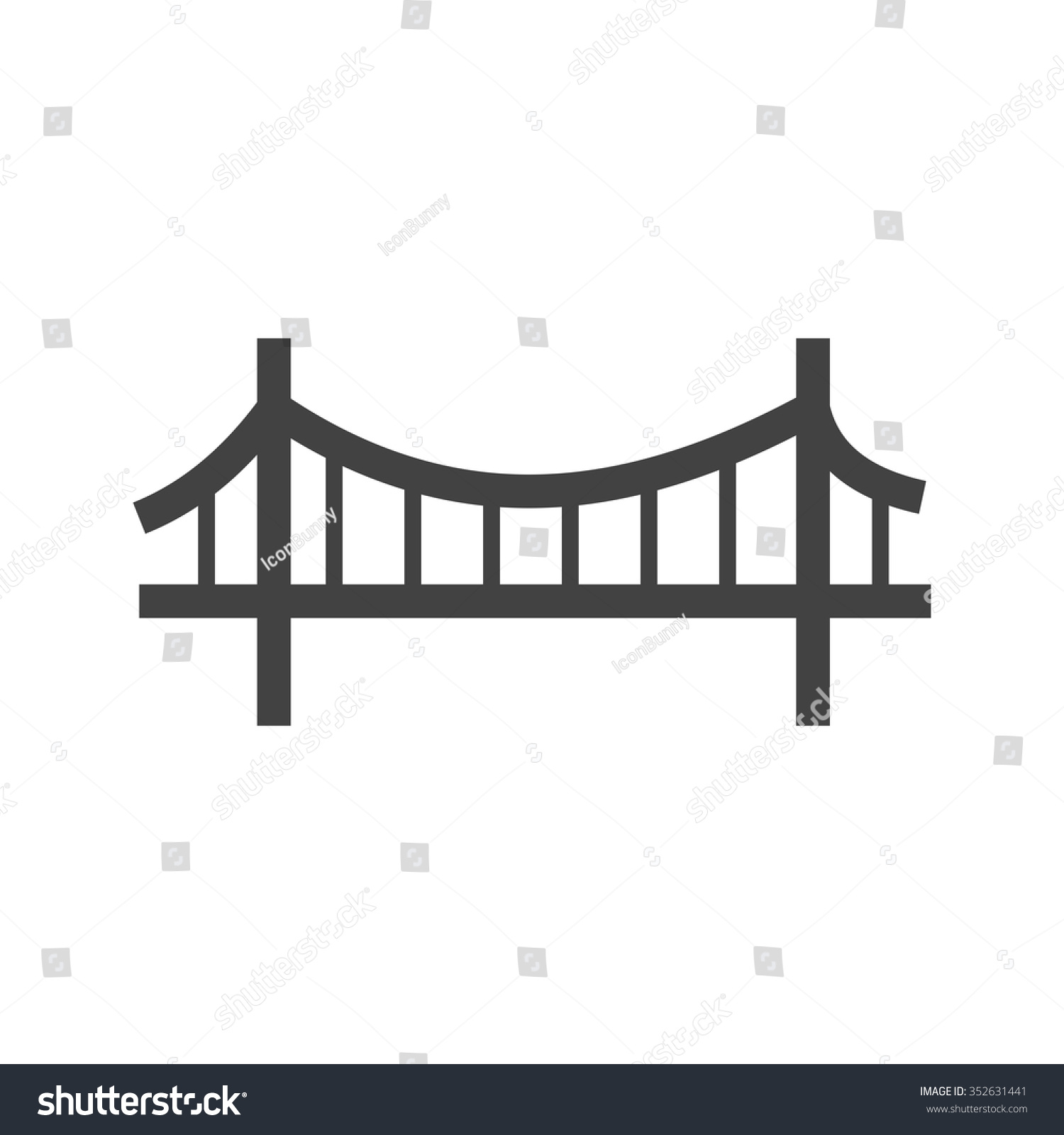 Bridge Suspension Rope Icon Vector Image Stock Vector (Royalty Free ...