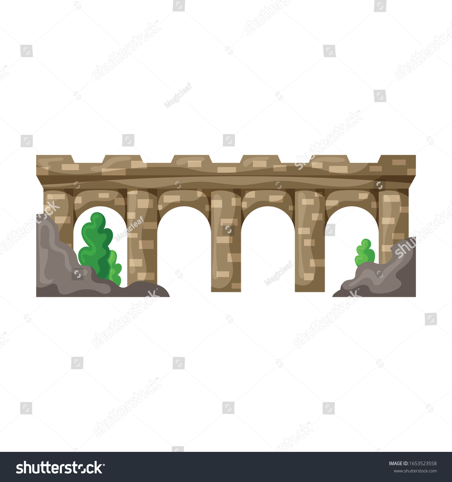 SVG of Bridge vector icon.Cartoon vector icon isolated on white background bridge. svg