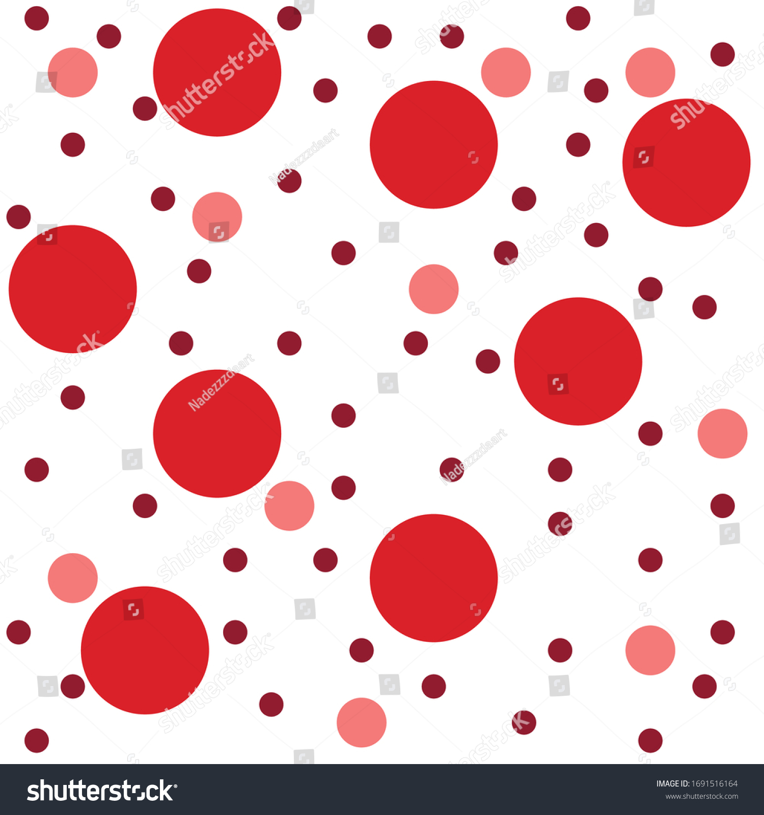 Bright Background Red Dots Circles Stock Vector (Royalty Free ...