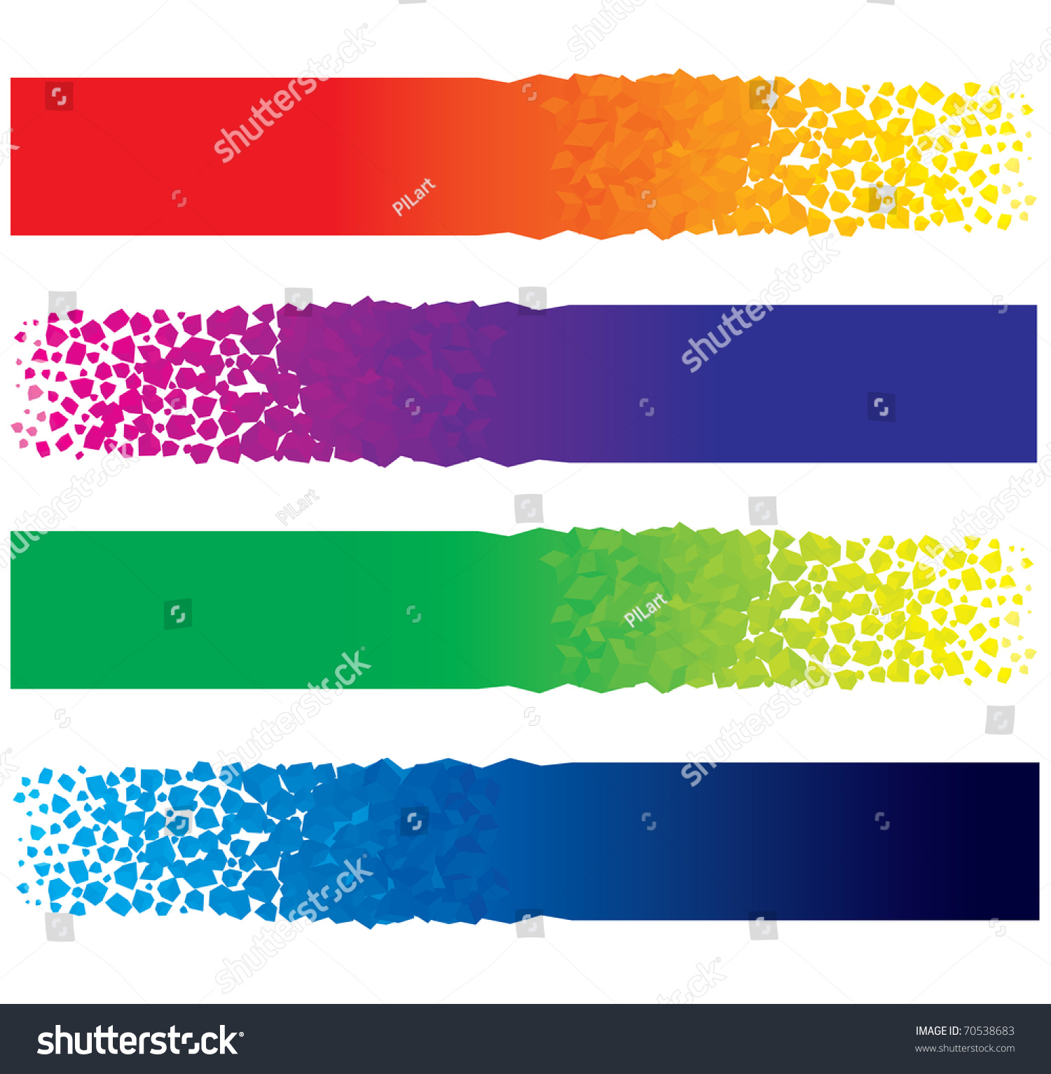 Bright Digital Web  Banners  Cool  Abstract Stock Vector 