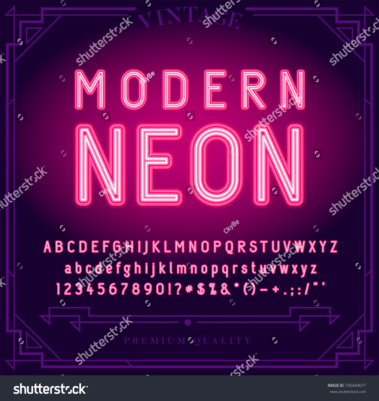SVG of Bright Neon Alphabet Letters, Numbers and Symbols Sign in Vector. Night Show. Night Club. svg