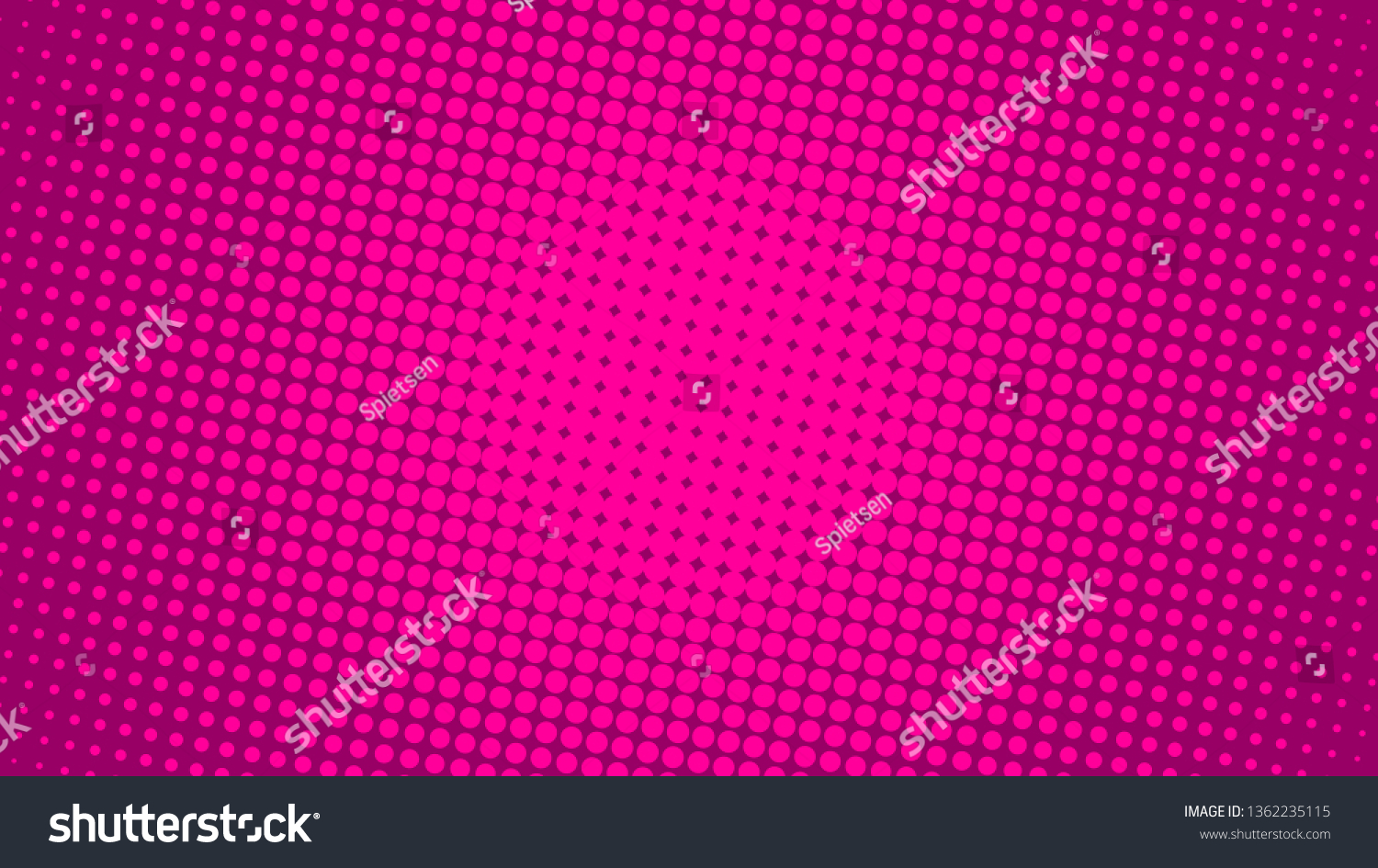 明るいピンクとマゼンタのレトロなポップアート背景にドット ベクター抽象的背景とハーフトーンドットデザイン のベクター画像素材 ロイヤリティフリー