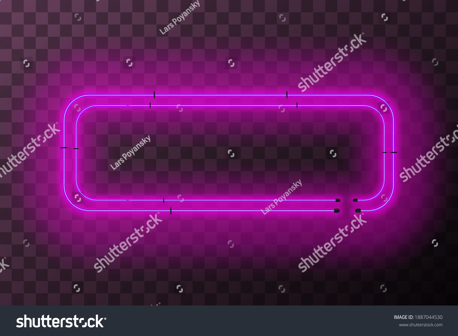 Bright Pink Neon Rectangle Frame Template Stock Vector (Royalty Free ...