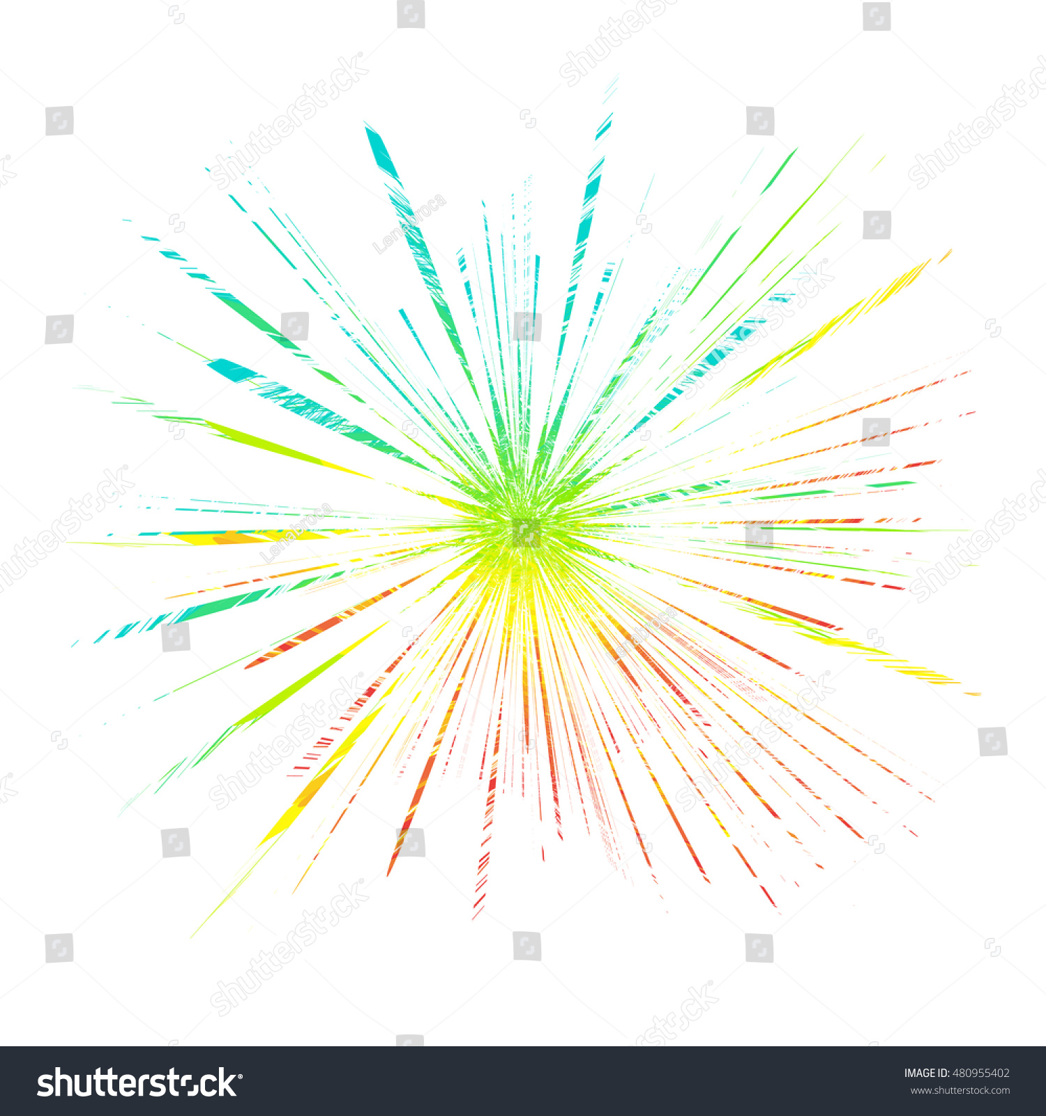 Brightest Star Rainbow Colors On White Stock Vector (royalty Free 