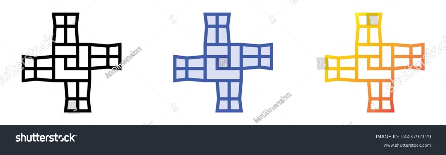 SVG of brigid cross icon. Linear, Blue Fill and Gradient Style Design Isolated On White Background svg