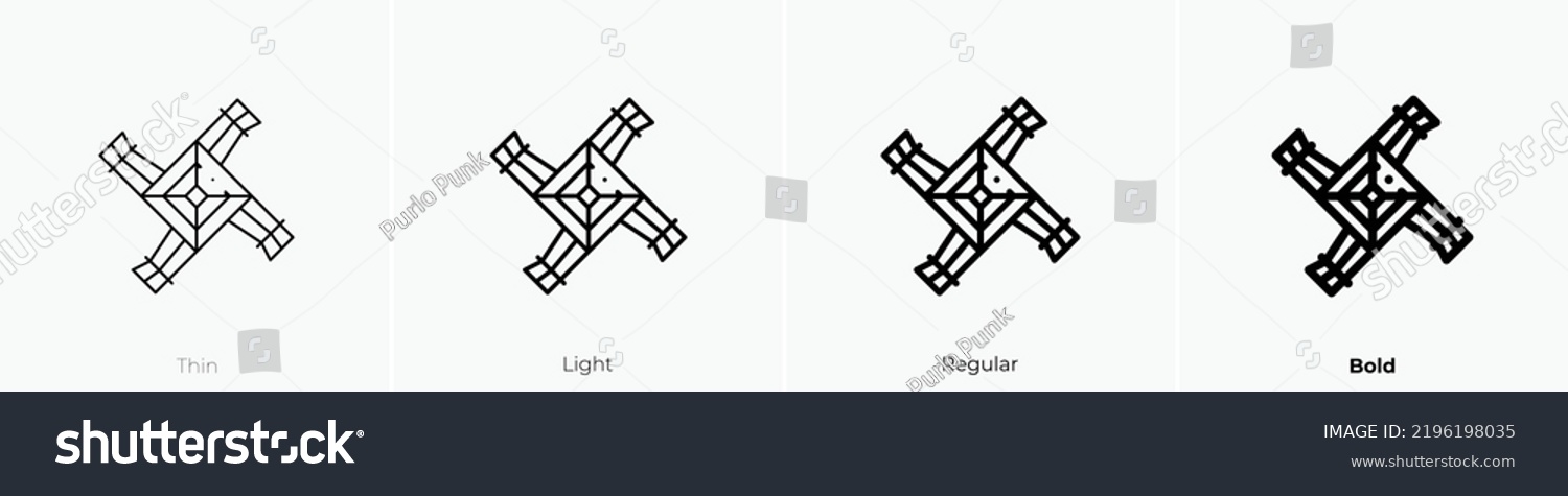 SVG of brigid cross icon. Thin, Light Regular And Bold style design isolated on white background svg
