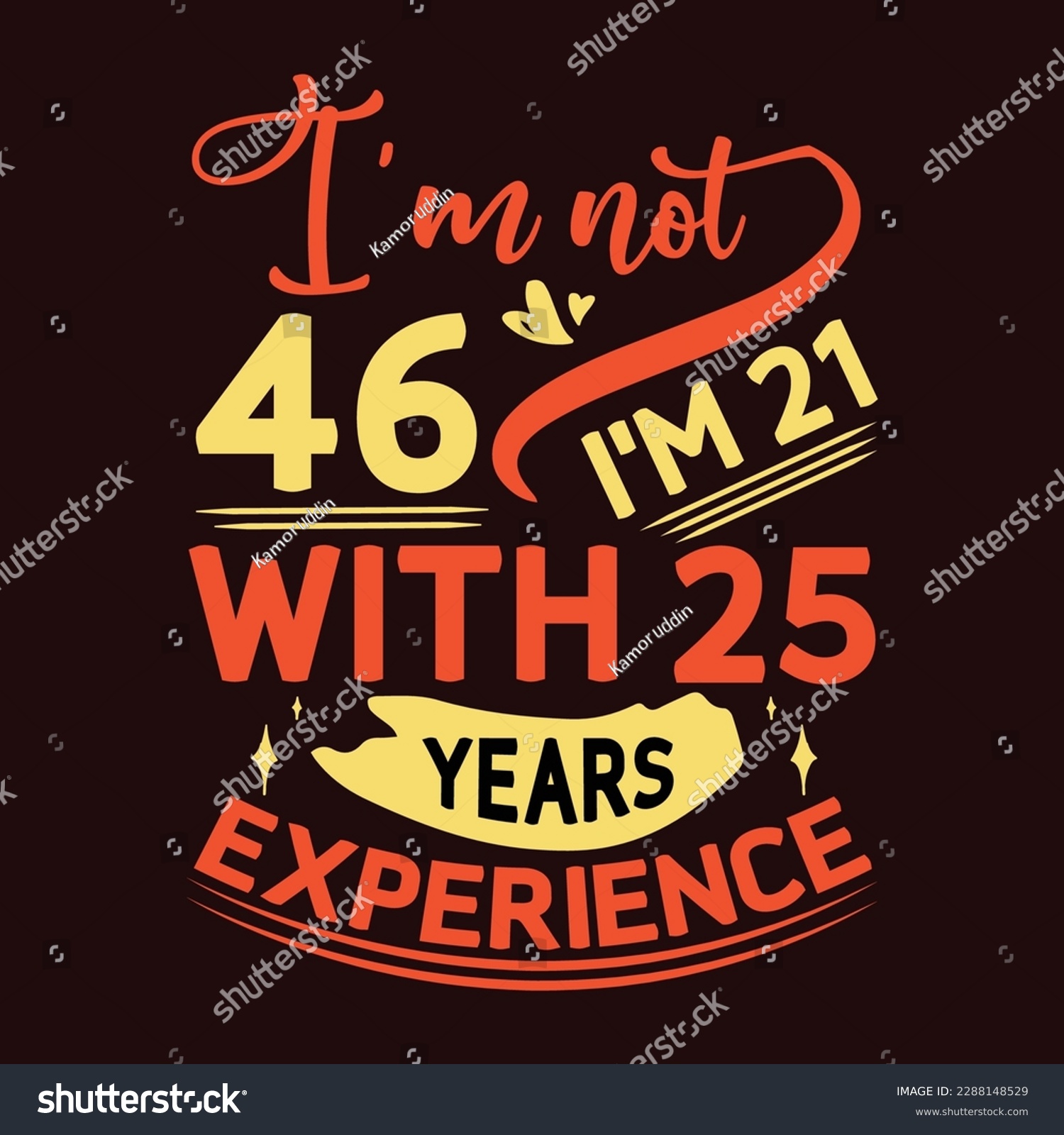 SVG of Brithday years experience t shirt design svg