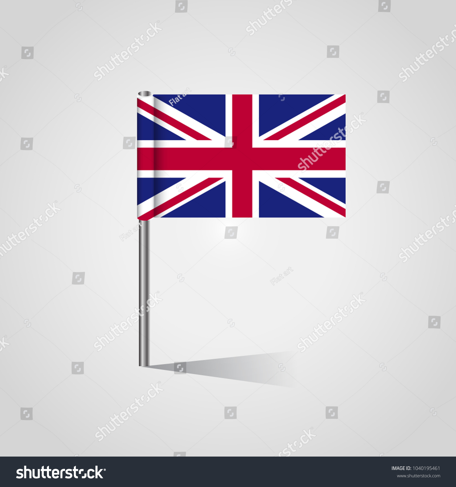 British Falg Design Falg Stand Vector: เวกเตอร์สต็อก (ปลอดค่าลิขสิทธิ์ ...