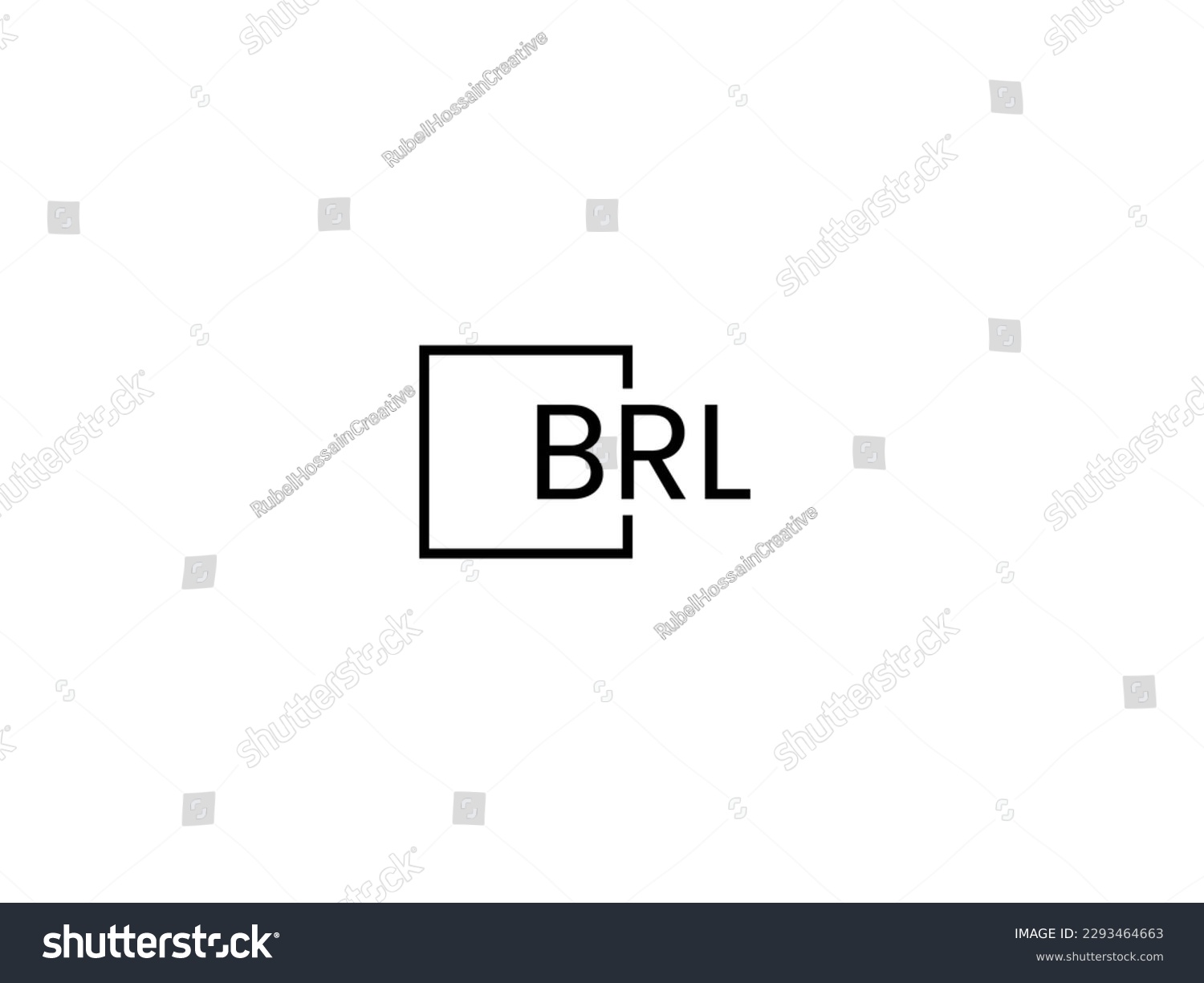 SVG of BRL Letter Initial Logo Design Vector Illustration svg