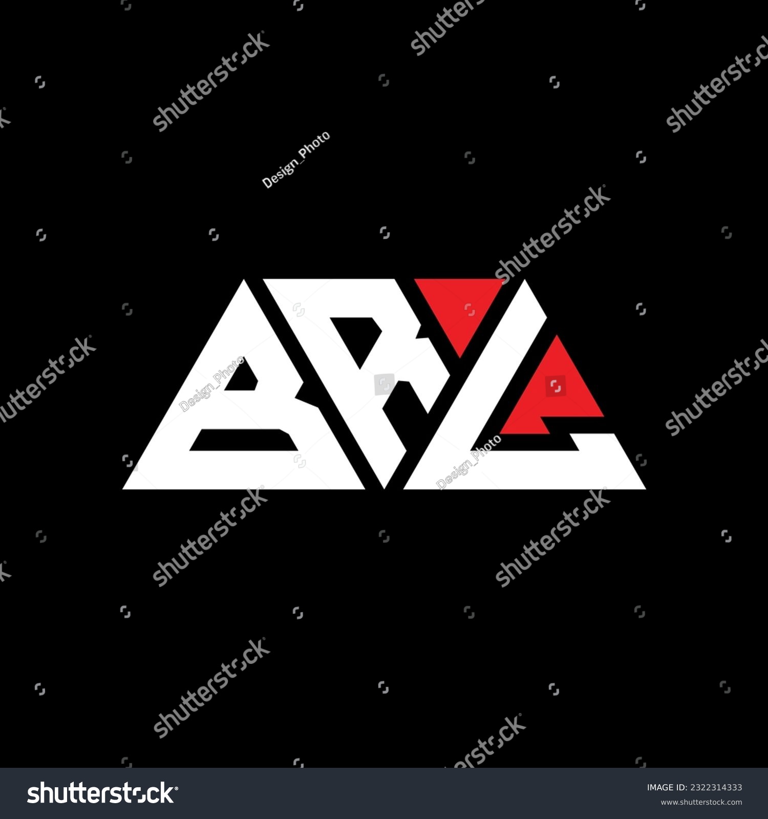 SVG of BRL triangle letter logo design with triangle shape. BRL triangle logo design monogram. BRL triangle vector logo template with red color. BRL triangular logo Simple, Elegant, and Luxurious design svg