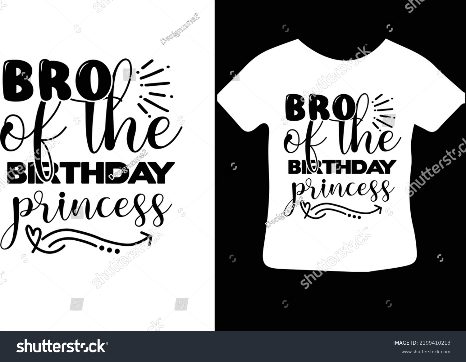 SVG of Bro of the Birthday princess svg design svg