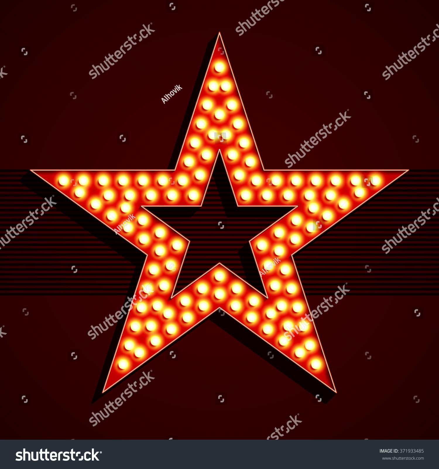SVG of Broadway style light bulb star shape. Vector. svg