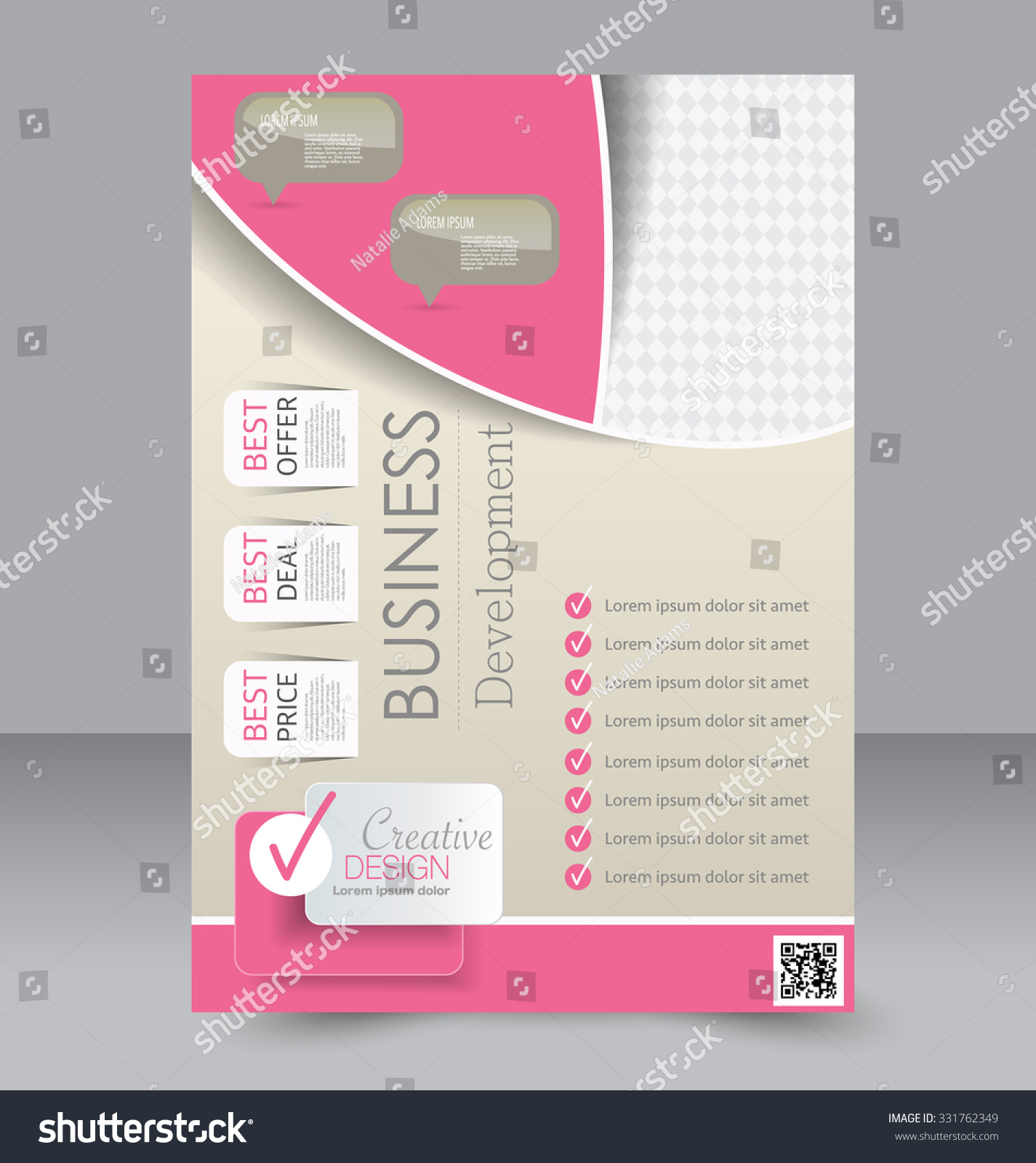 Brochure Design Flyer Template Editable A4 Vector C S N Mi N Ph B N   Stock Vector Brochure Design Flyer Template Editable A Poster For Business Education Presentation Website 331762349 