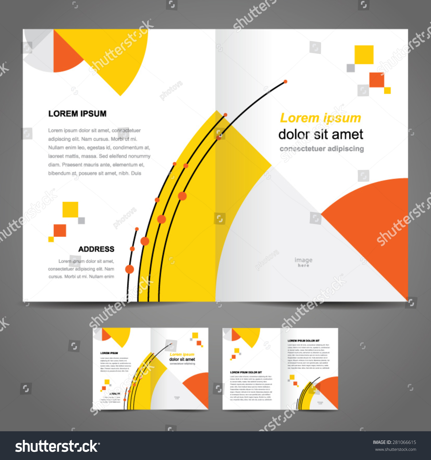 Brochure Design Template Booklet Circles Stock Vector Illustration ...