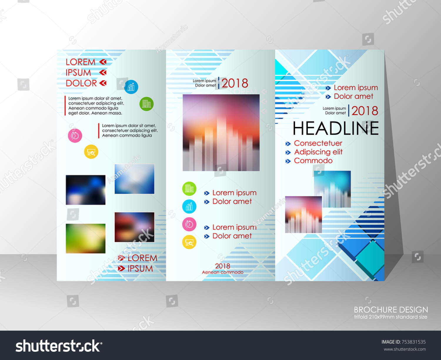 brochure design template business broadsheet concept stock vector