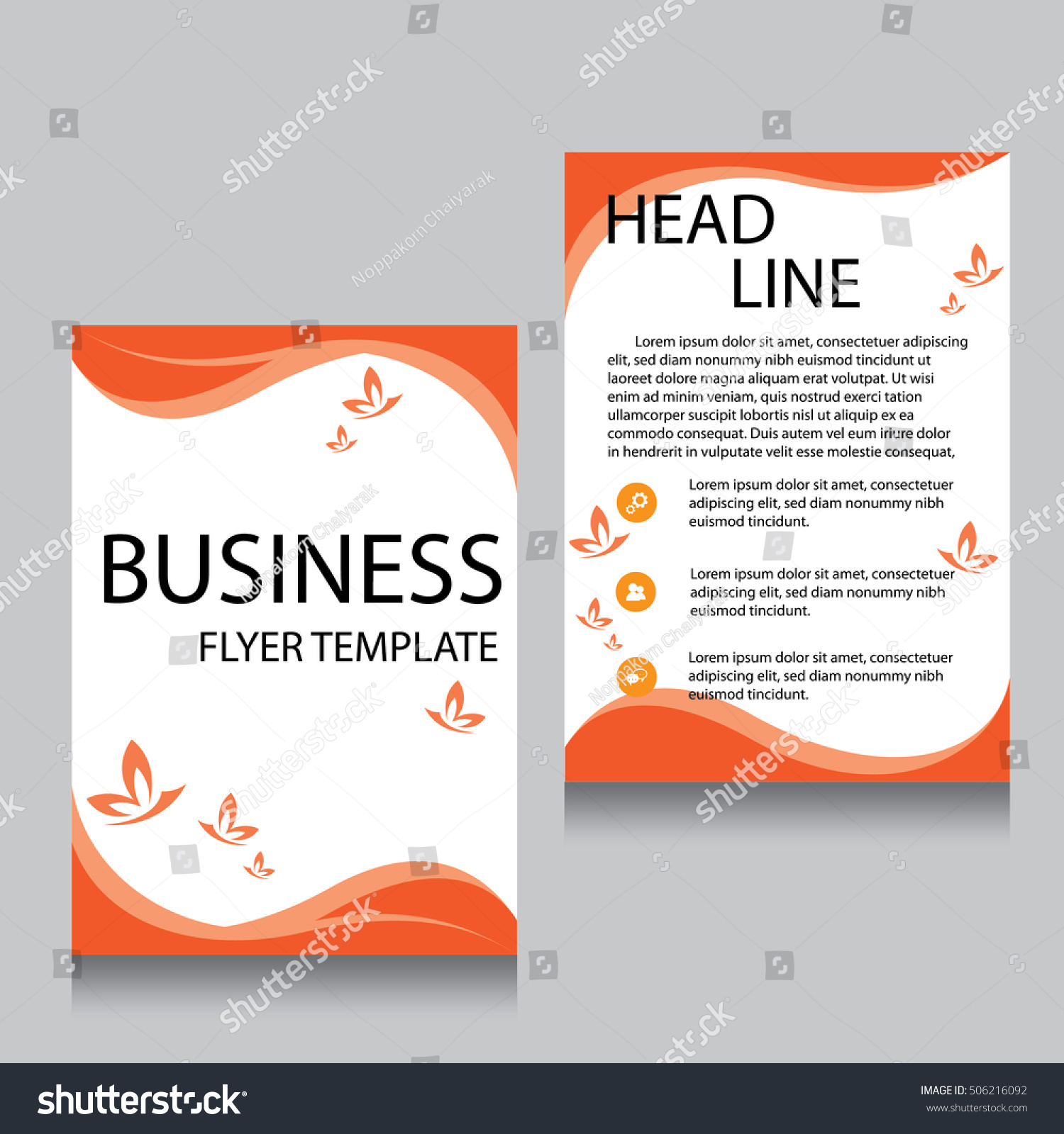 Brochure Flyer Design Layout Template Front Stock Vector 506216092 Shutterstock Flyer Template Pages