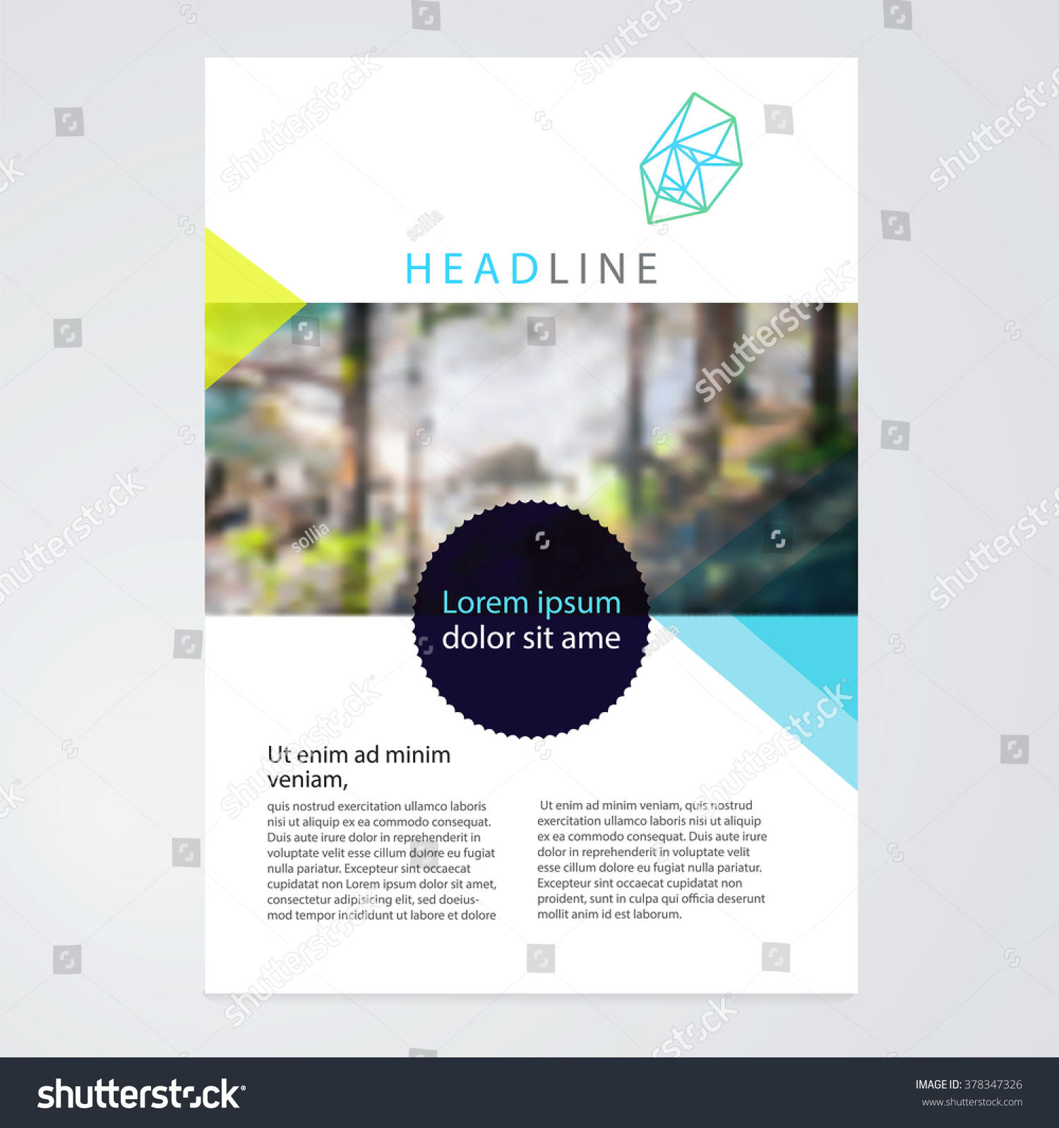 Brochure Leaflet Flyer Poster Template Stockvector Stock Vector 378347326 Shutterstock Flyer Template Vector