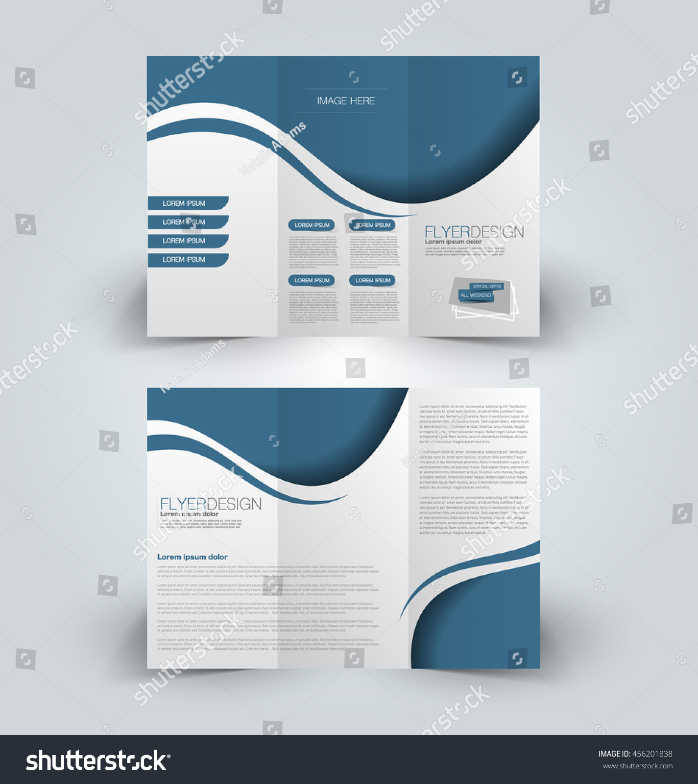 brochure template business trifold flyer creative design trend for