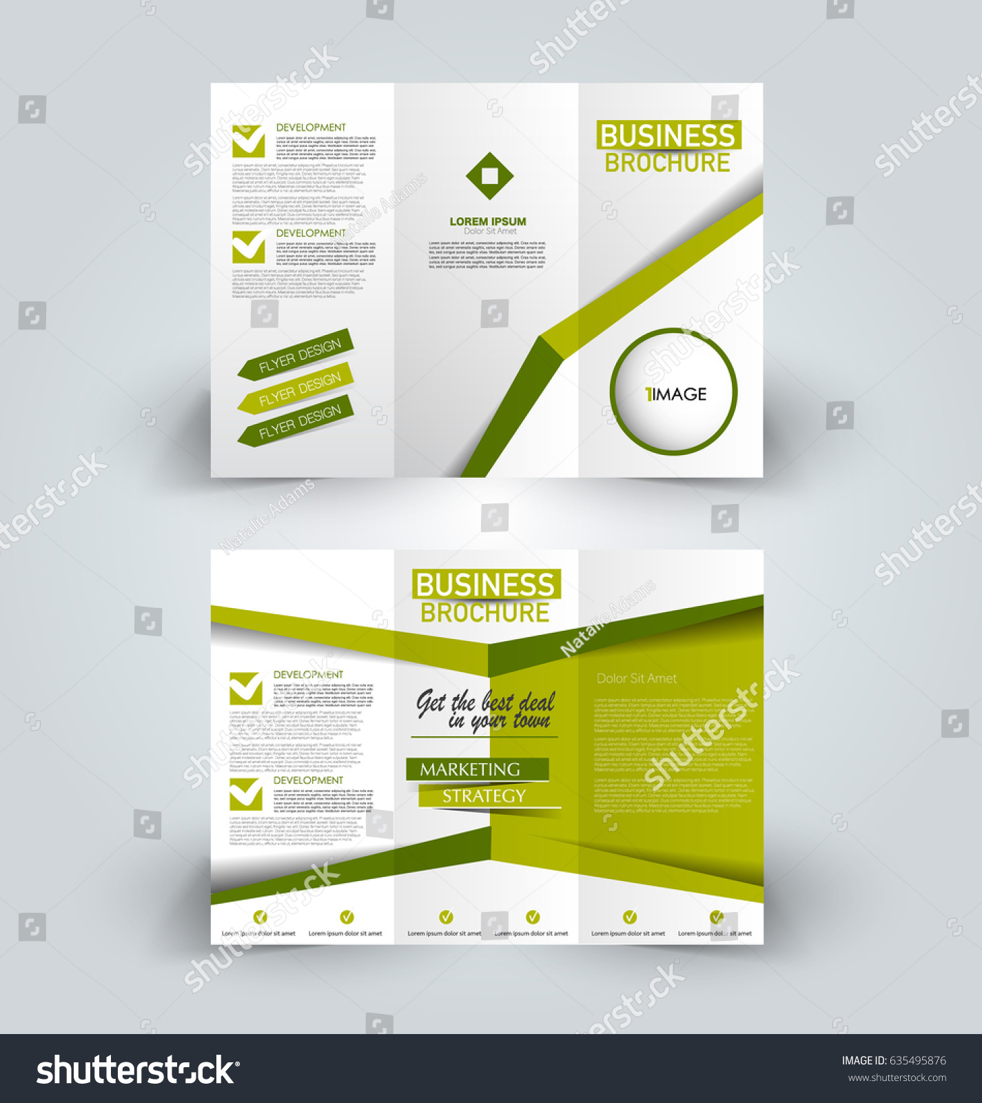 tri fold brochure design creative business flyer template editable